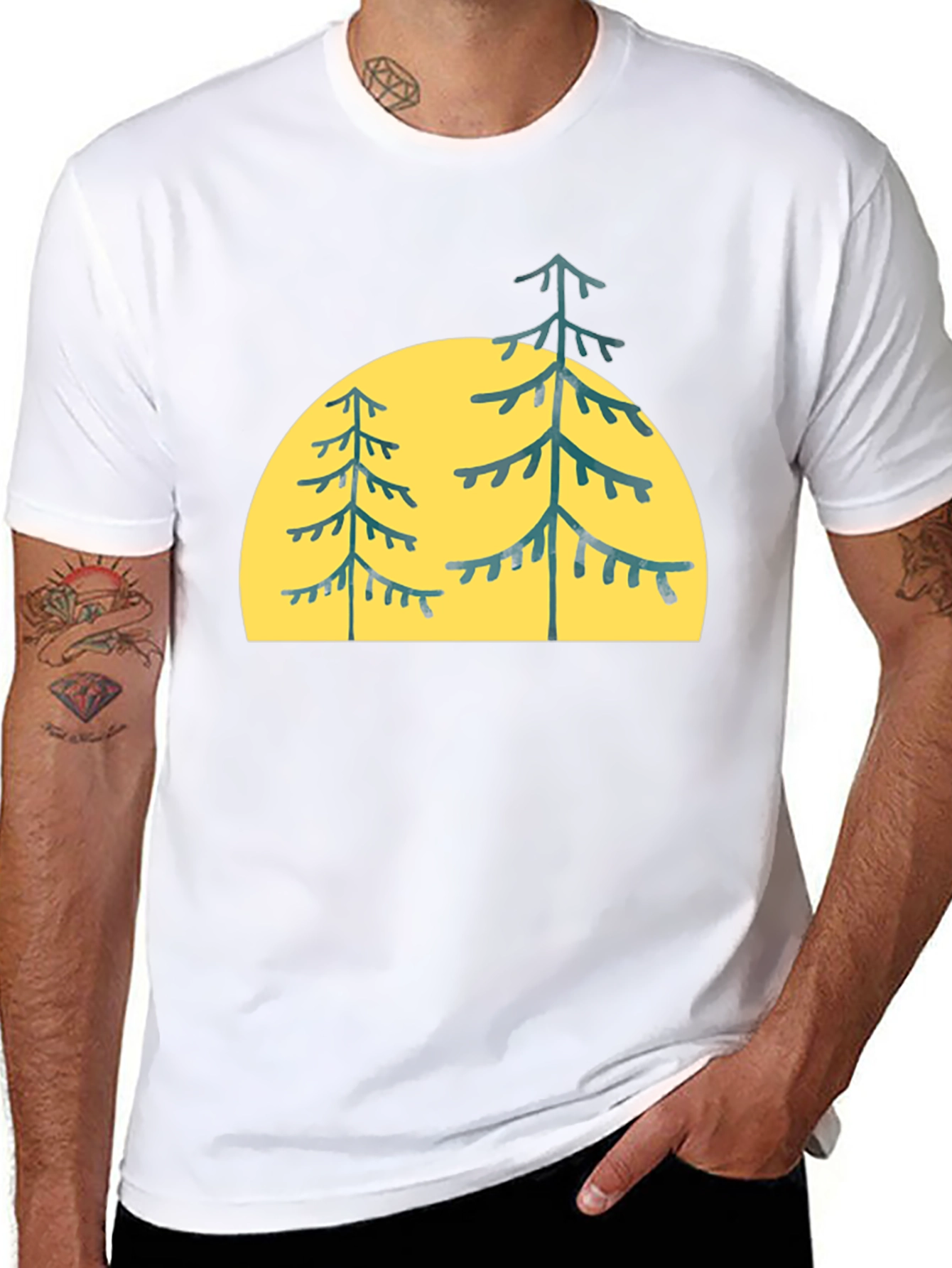 Pine Tree Graphic Tee - Nature Inspired Style