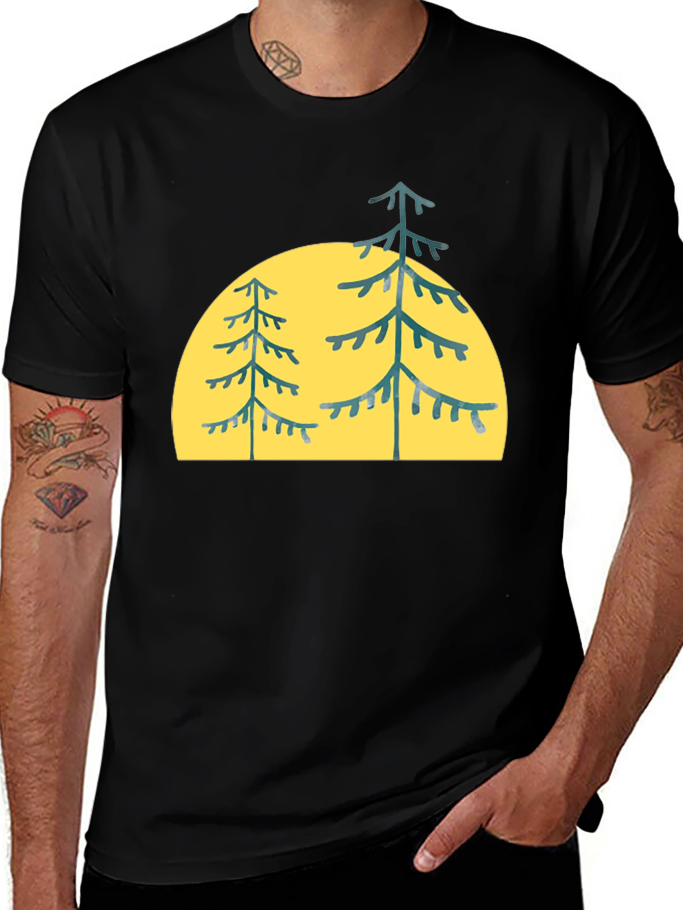 Pine Tree Graphic Tee - Nature Inspired Style