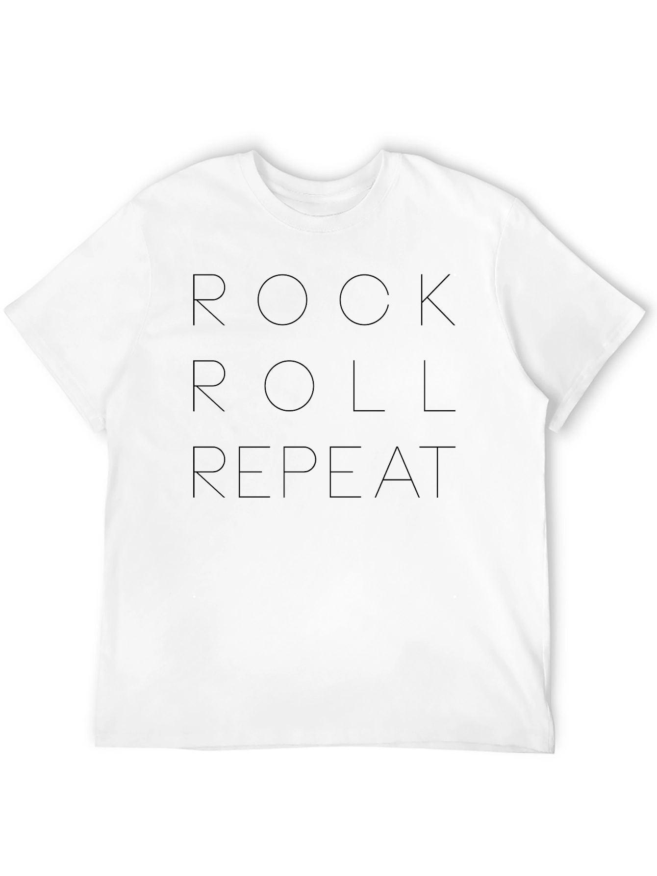 Rock Roll Repeat Graphic Tee - Black