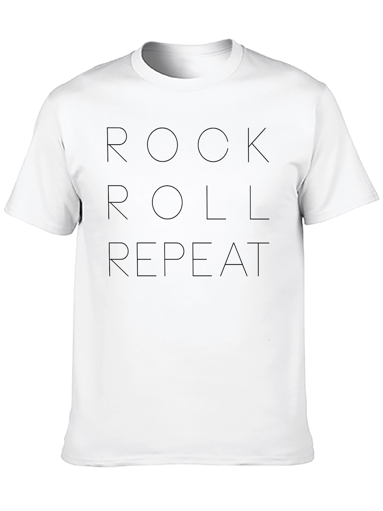 Rock Roll Repeat Graphic Tee - Black
