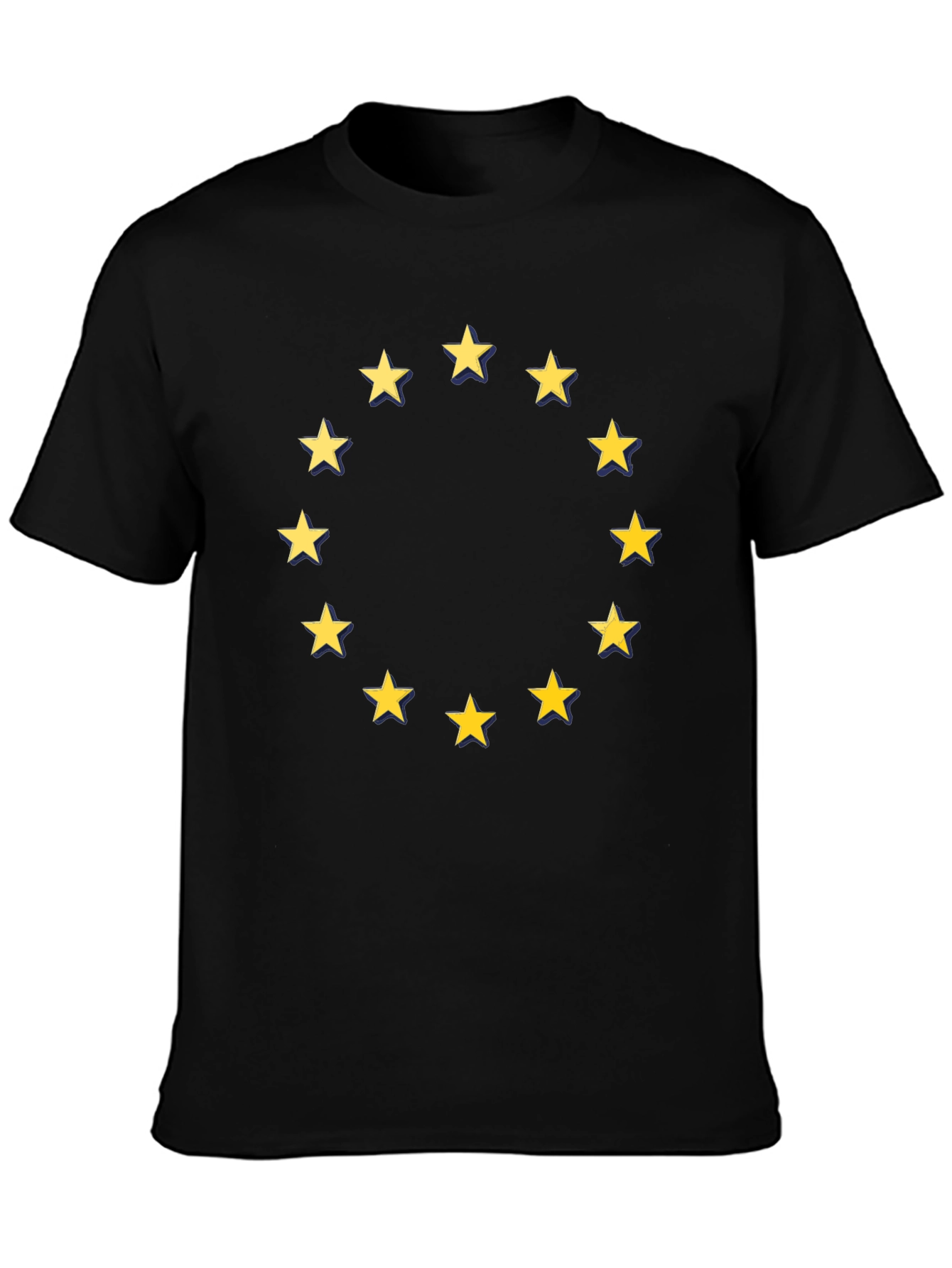 EU Stars Graphic T-Shirt - Black