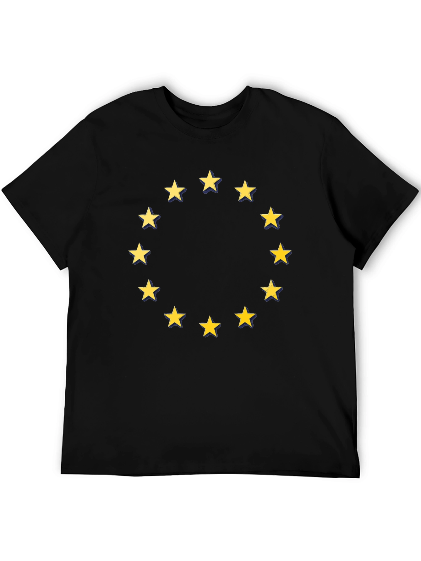 EU Stars Graphic T-Shirt - Black