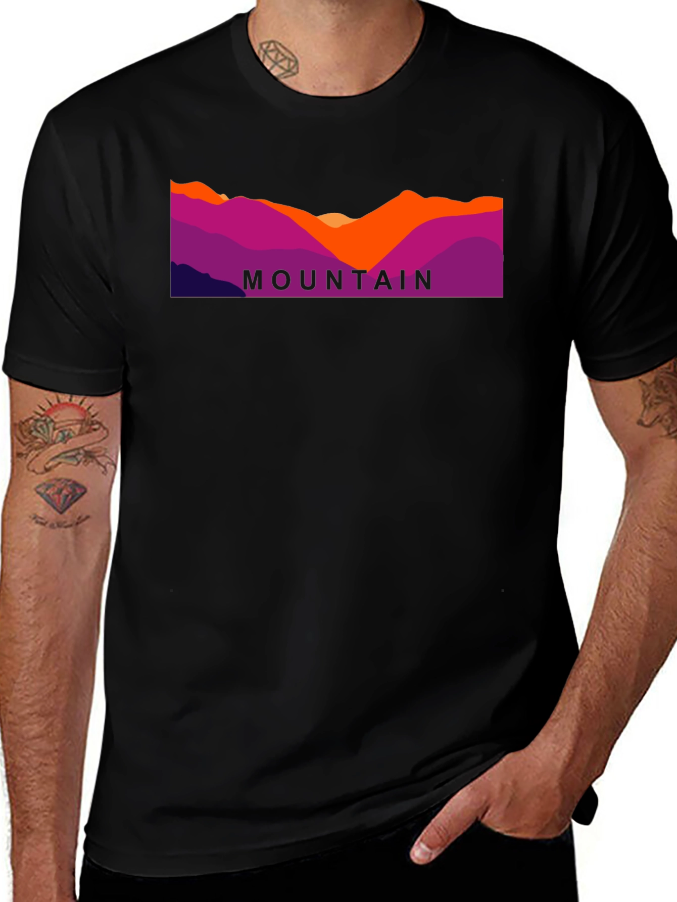 Mountain Graphic Black T-Shirt