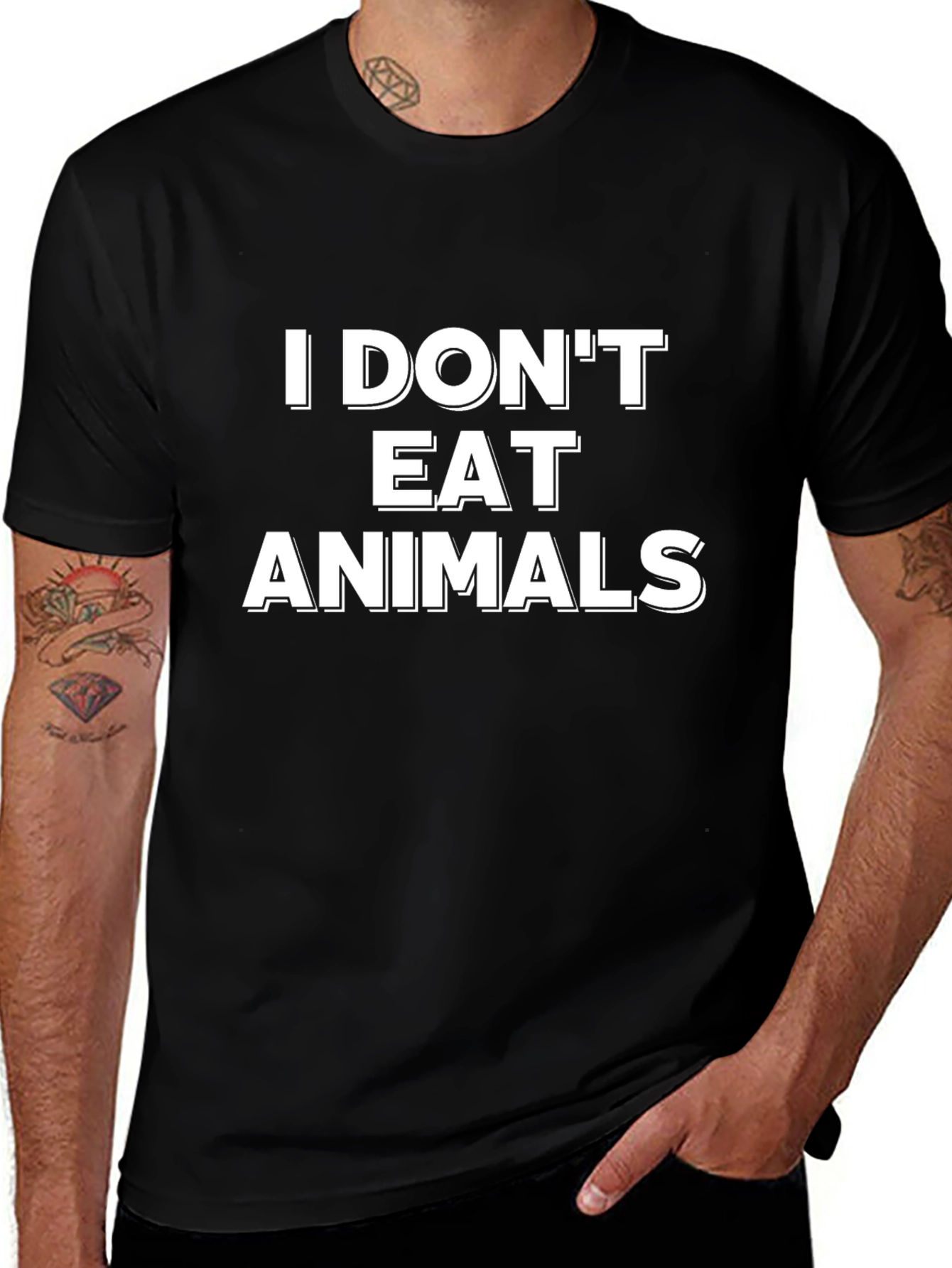 Vegan I Dont Eat Animals Graphic Tee