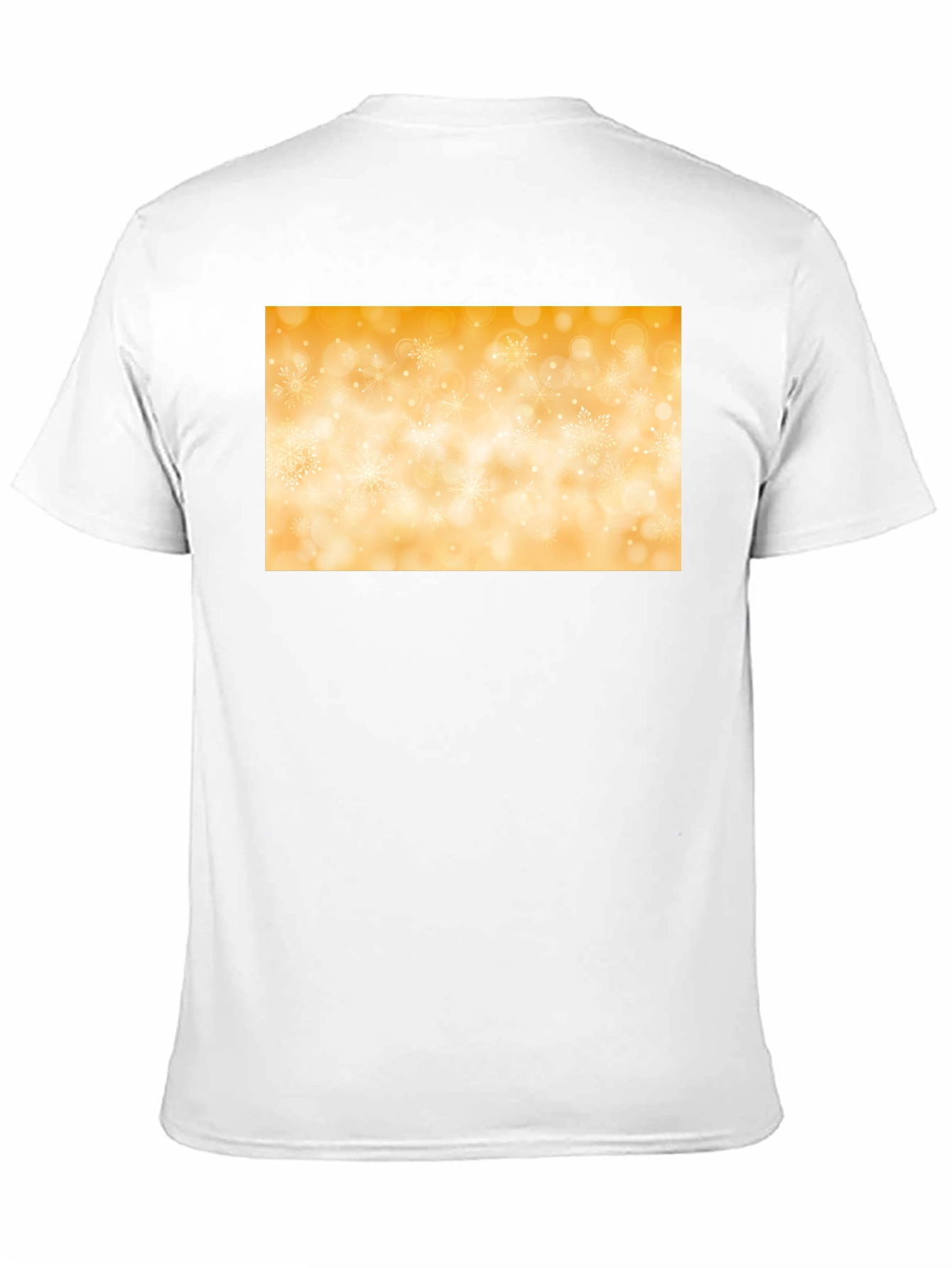 Stylish Black Tee with Golden Snowflake Design