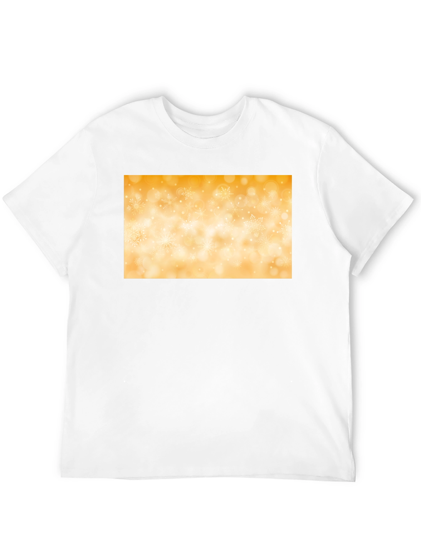 Stylish Black Tee with Golden Snowflake Design