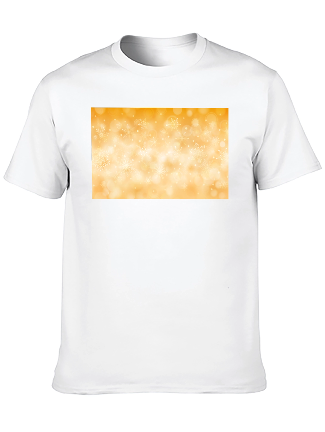 Stylish Black Tee with Golden Snowflake Design
