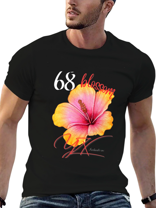 68 Blossom Graphic T-Shirt - Stylish Floral Design