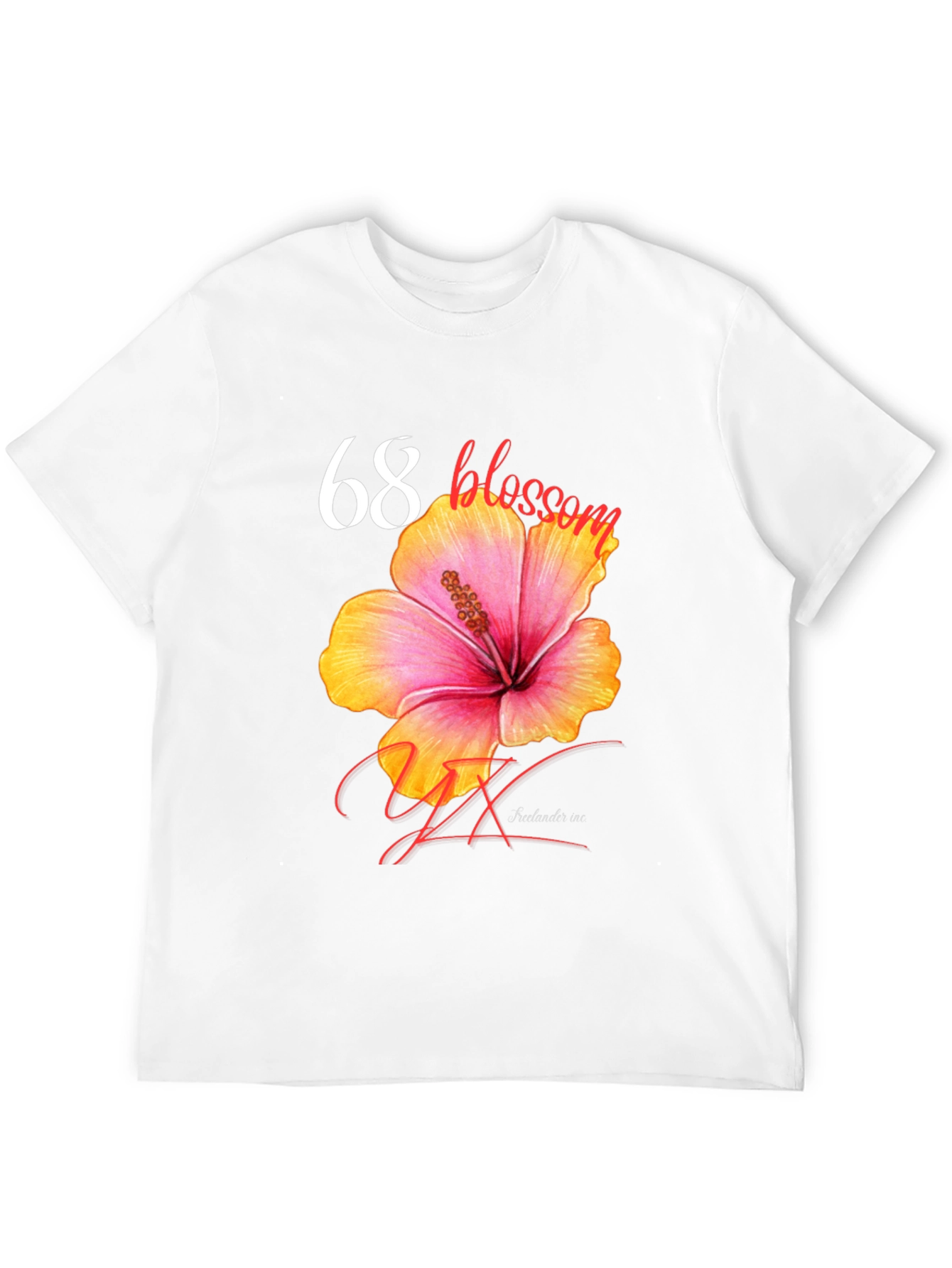 68 Blossom Graphic T-Shirt - Stylish Floral Design
