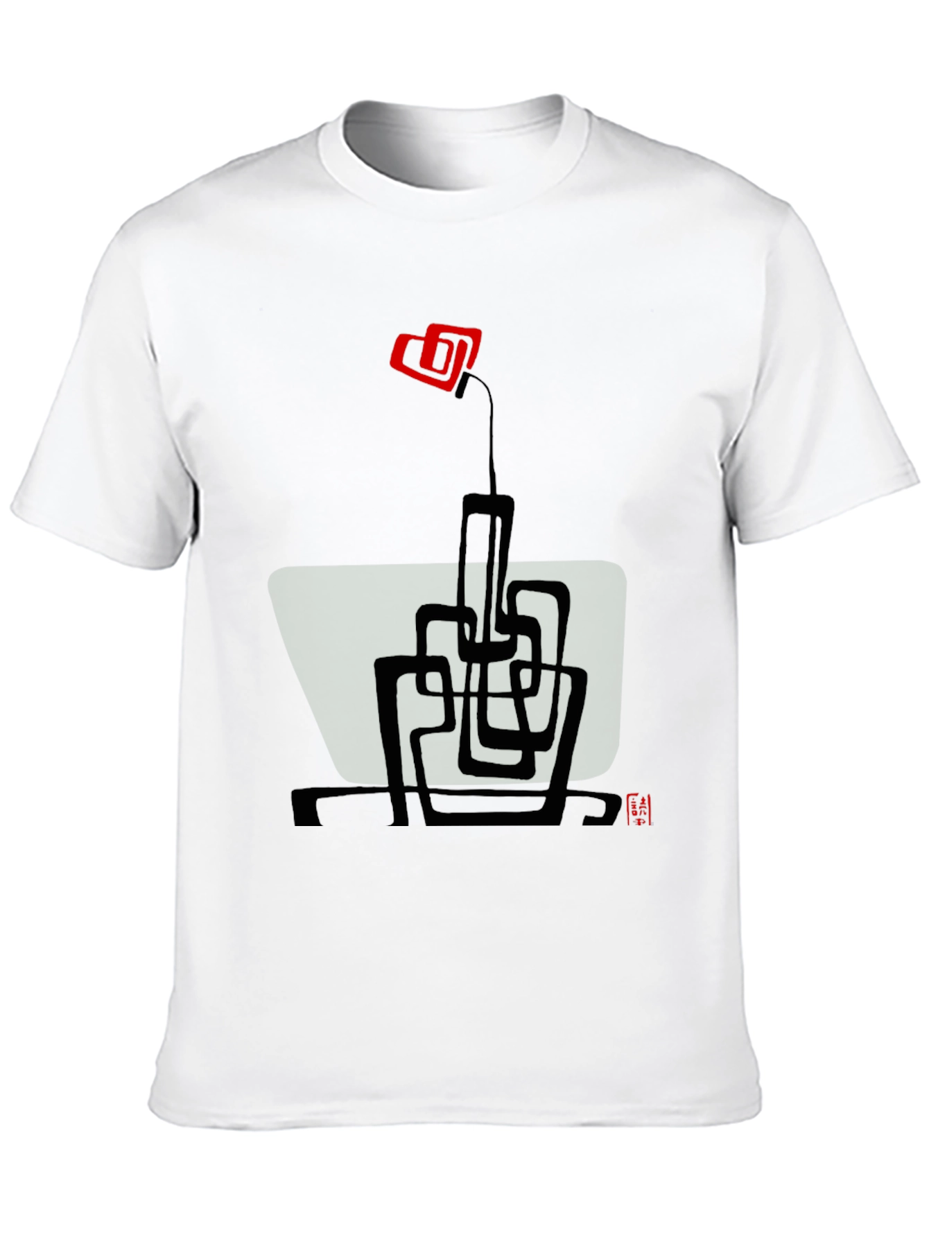 Abstract Floral Graphic Tee - Modern Art T-Shirt
