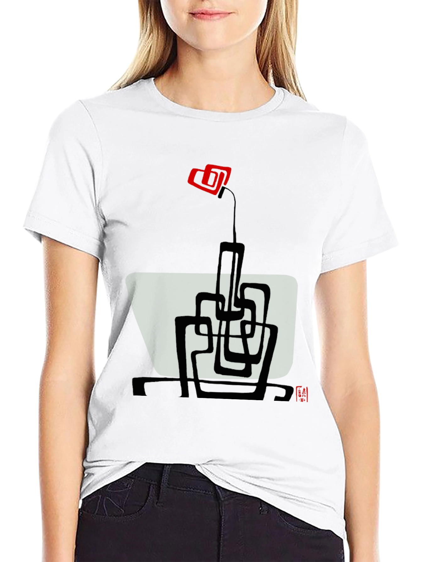 Abstract Floral Graphic Tee - Modern Art T-Shirt