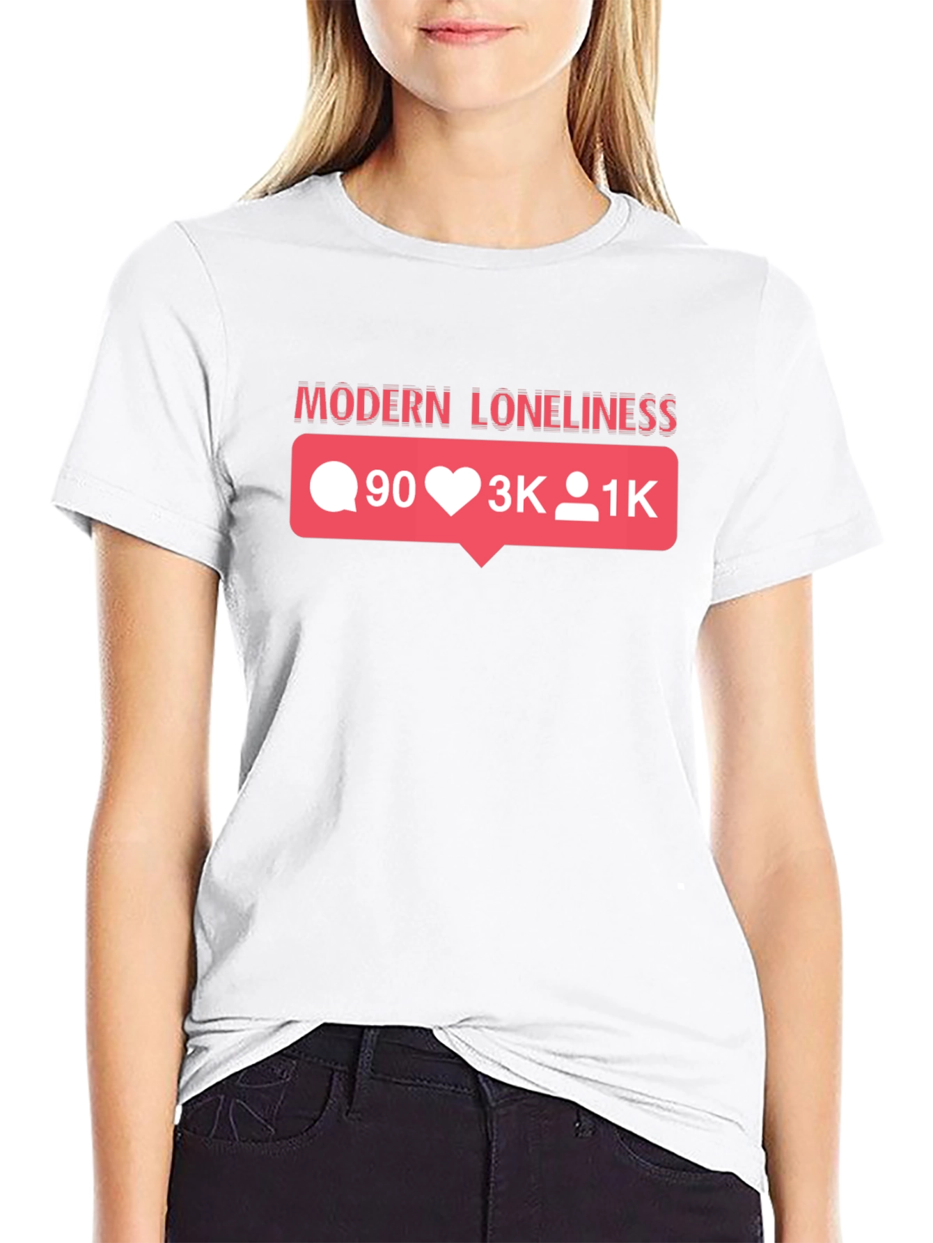 Modern Loneliness Graphic T-Shirt