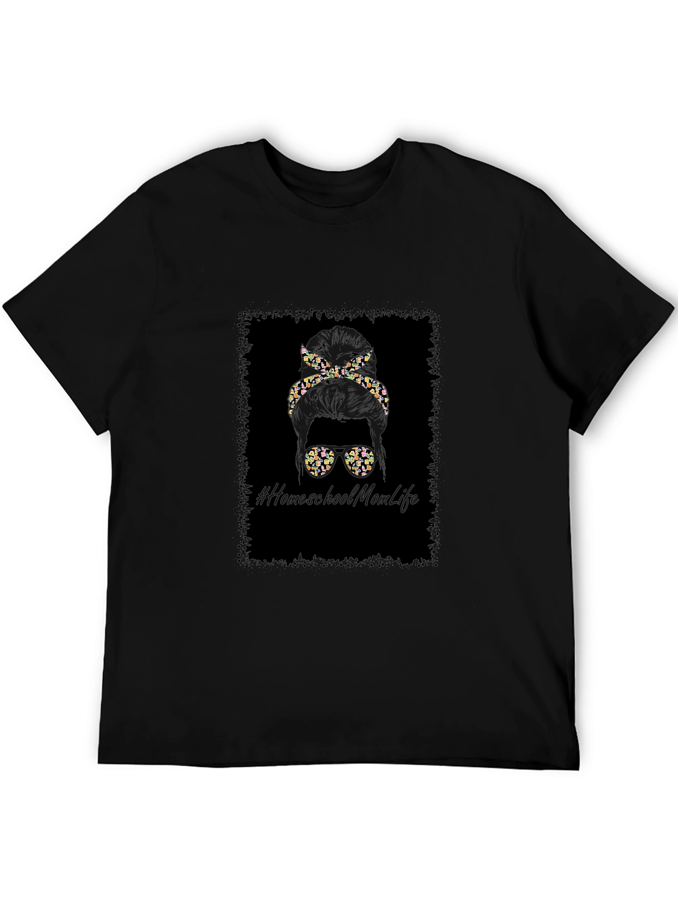 Homeschool Mom Life Messy Bun T-Shirt