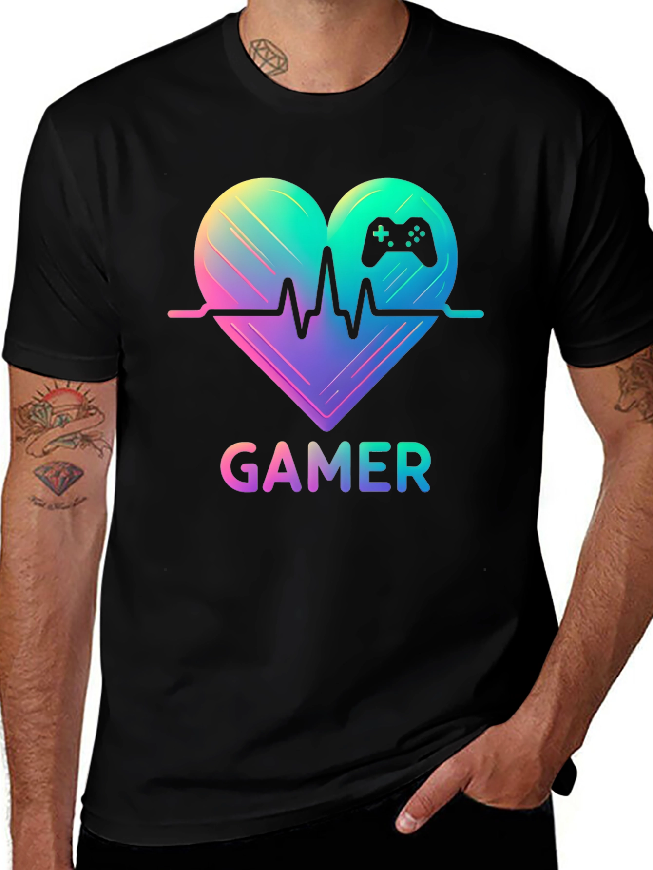 Gamer Heartbeat T-Shirt - Gaming Passion