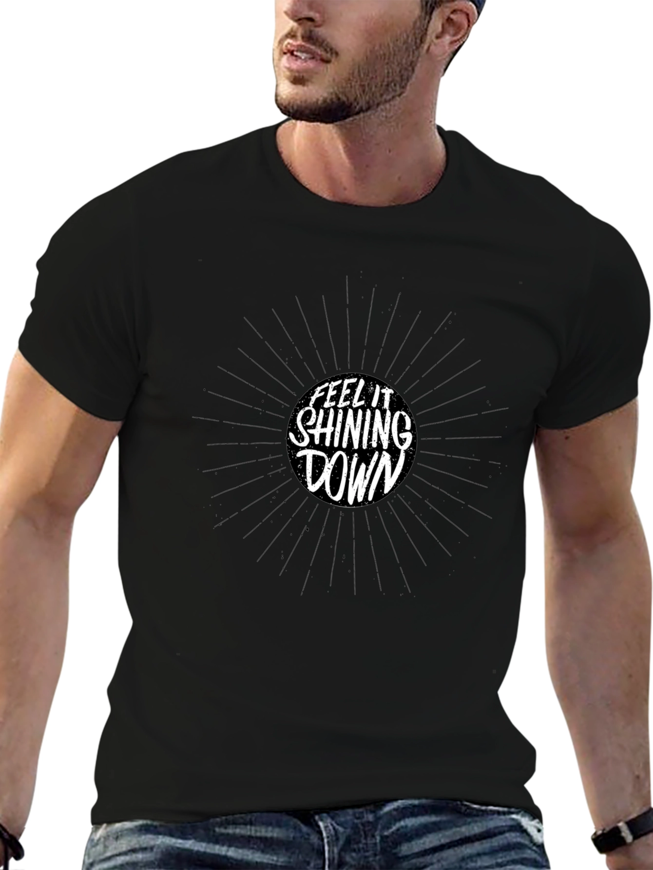 Feel It Shining Down Black T-Shirt