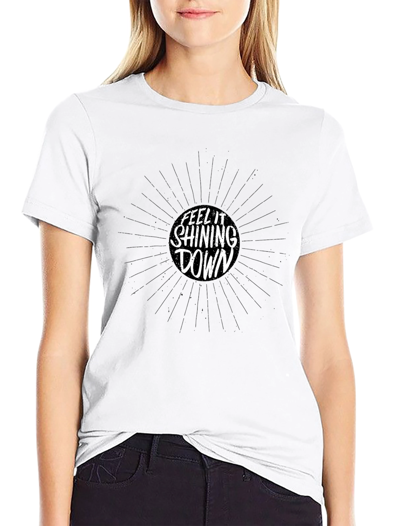 Feel It Shining Down Black T-Shirt