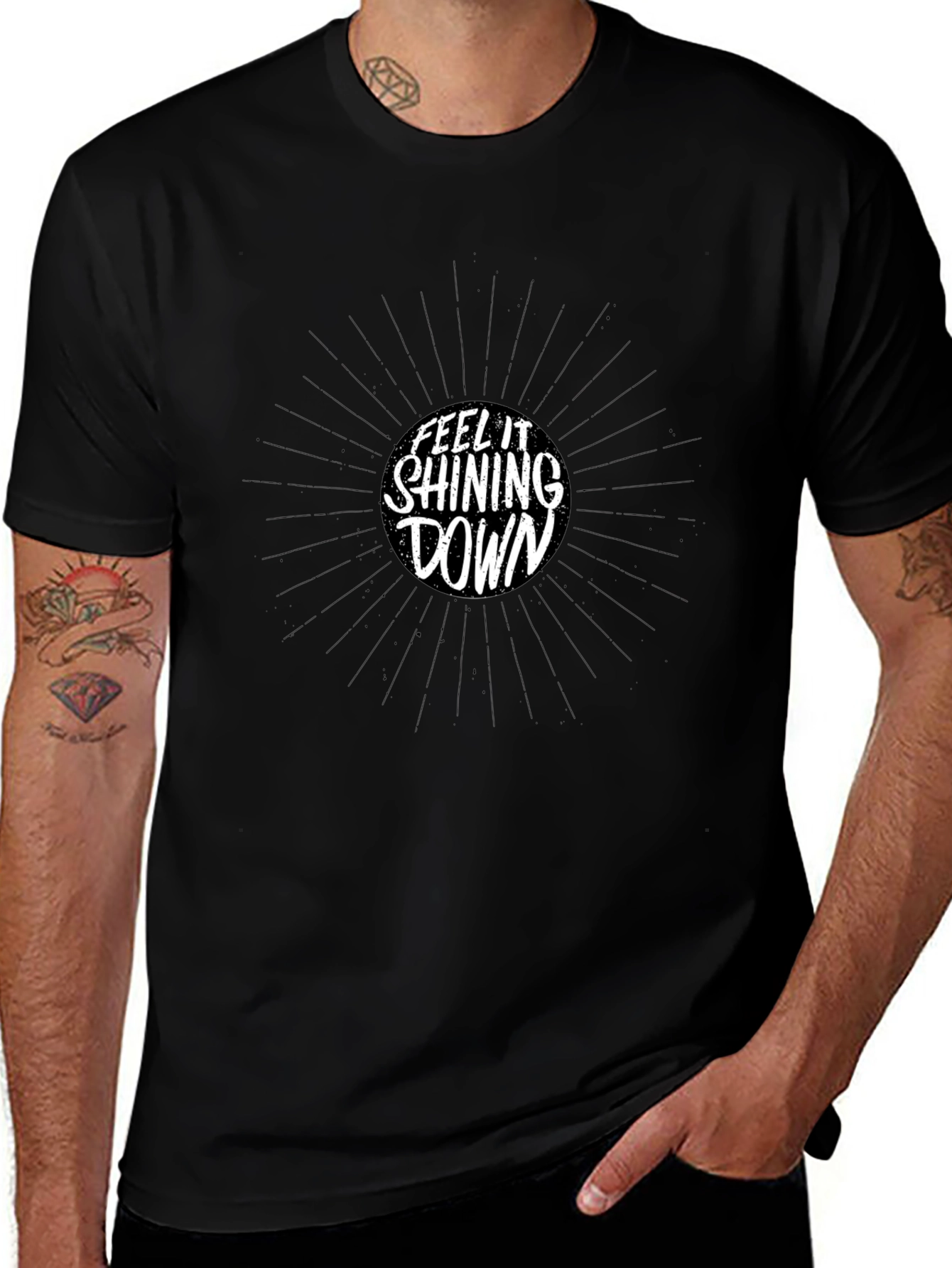 Feel It Shining Down Black T-Shirt