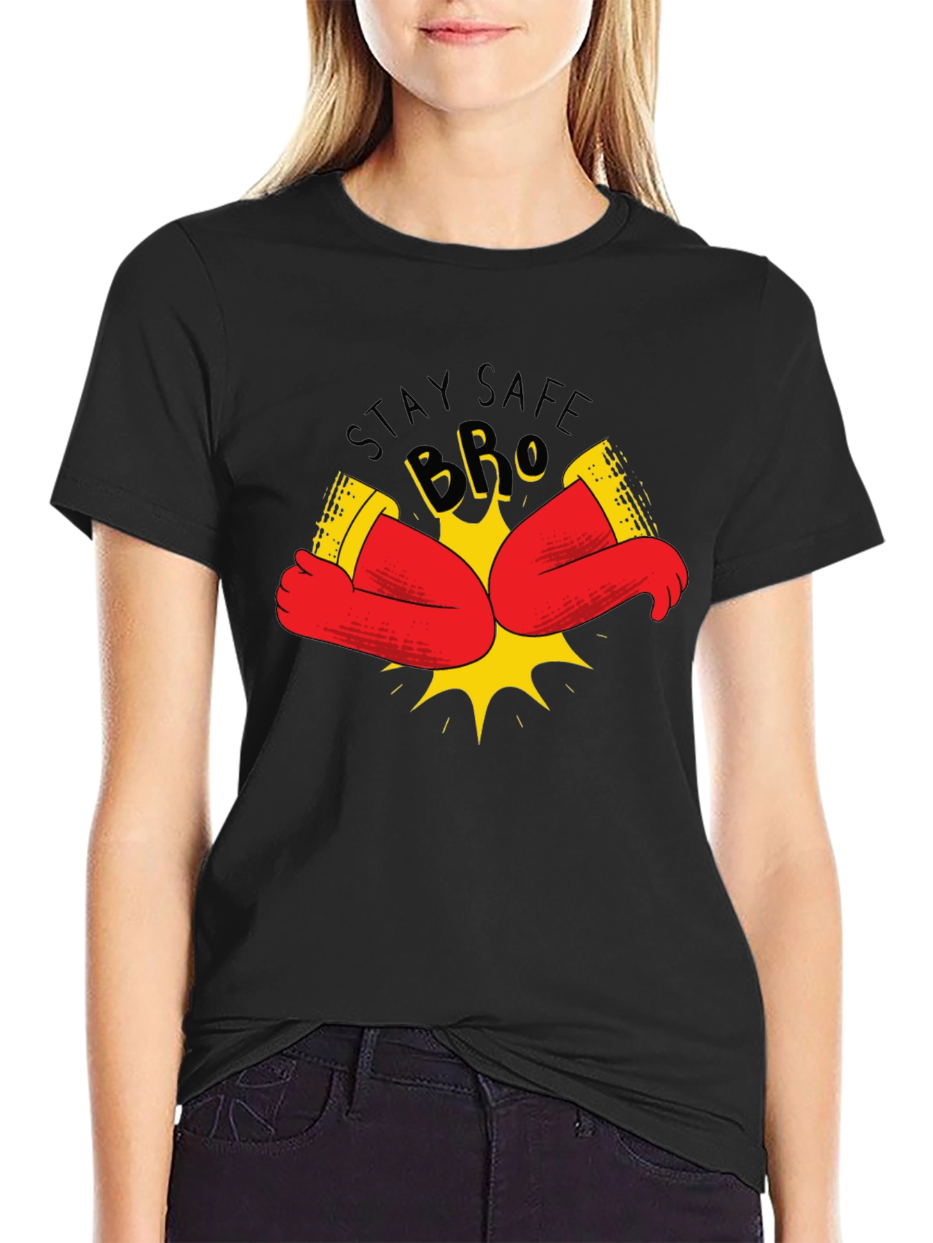 Stay Safe Elbow Bump Graphic Tee