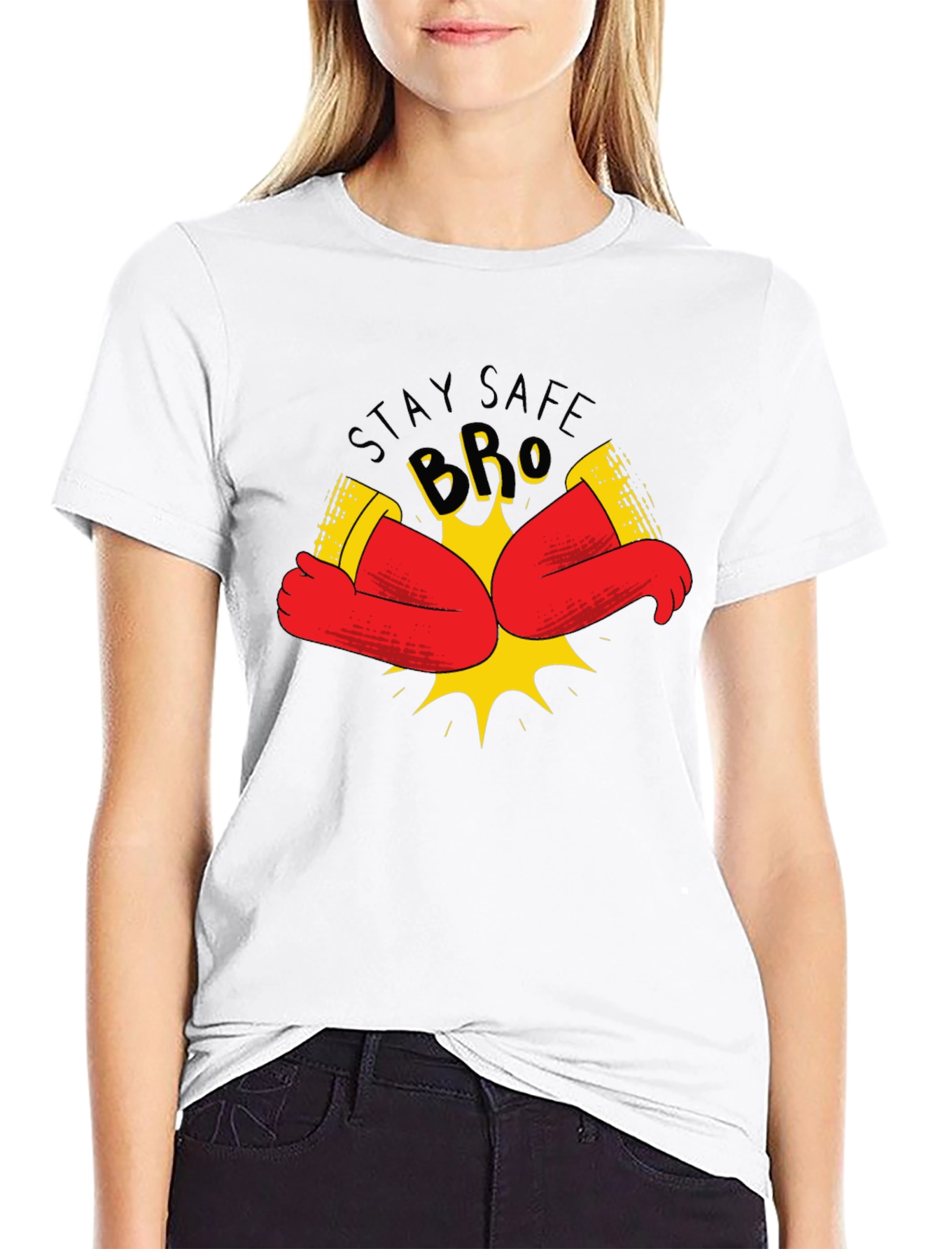 Stay Safe Elbow Bump Graphic Tee