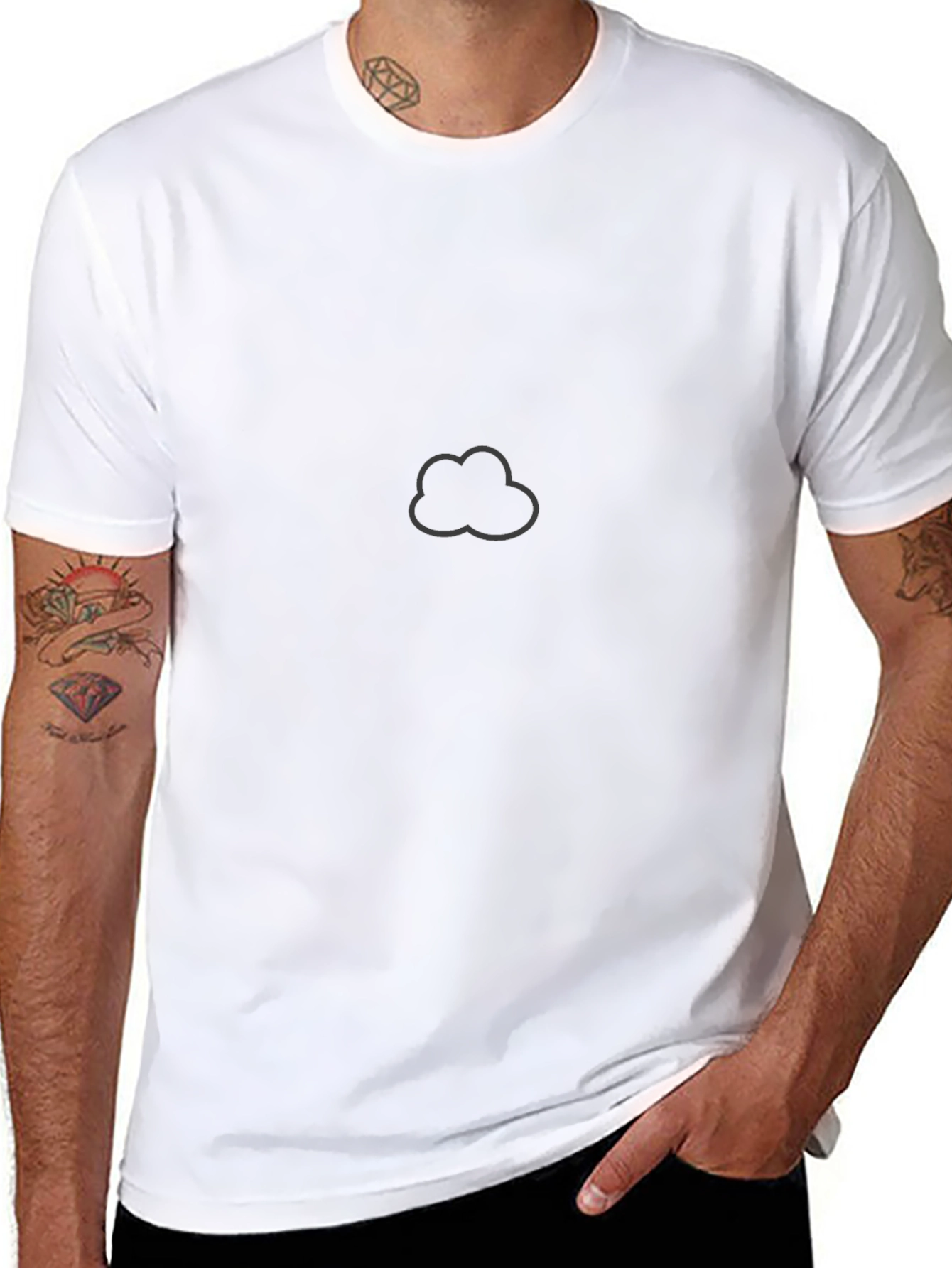 Mens Black Crew Neck Short Sleeve T-Shirt