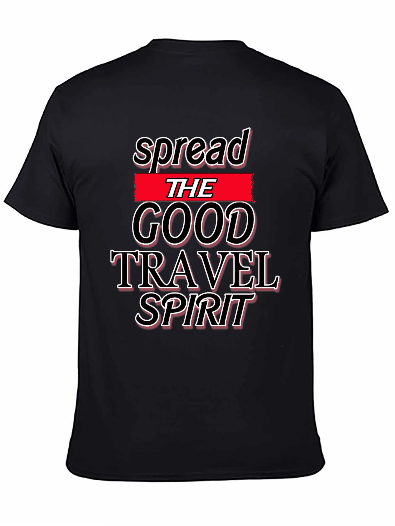 Spread the Good Travel Spirit Black T-Shirt