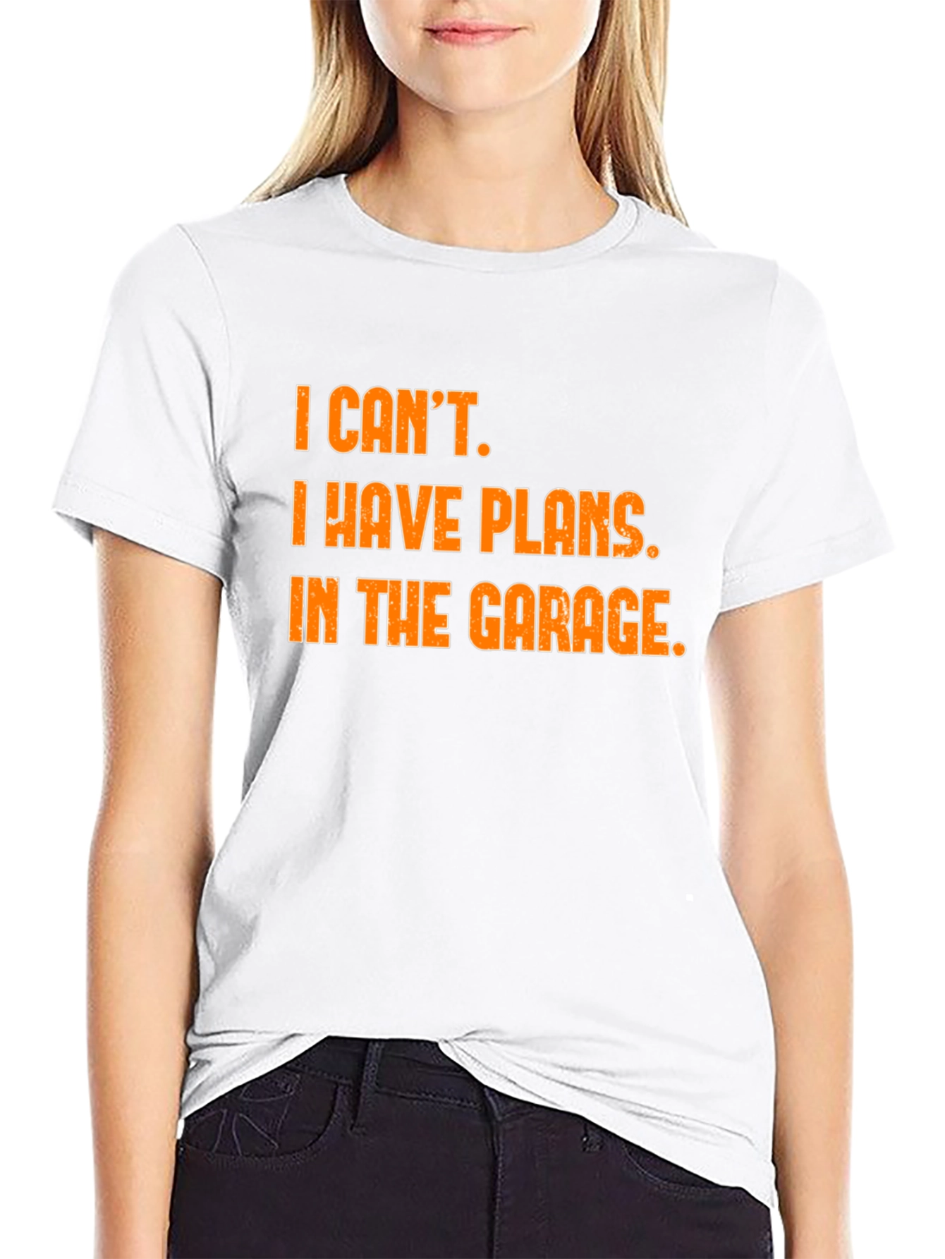 Garage Plans T-Shirt - Black Cotton Blend Novelty Tee