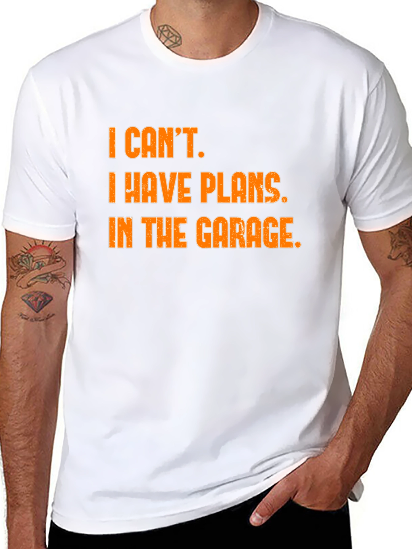 Garage Plans T-Shirt - Black Cotton Blend Novelty Tee