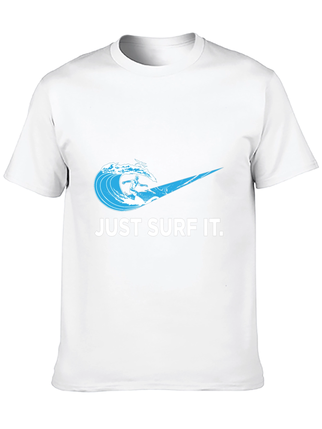 Just Surf It Tee - Black Graphic T-Shirt