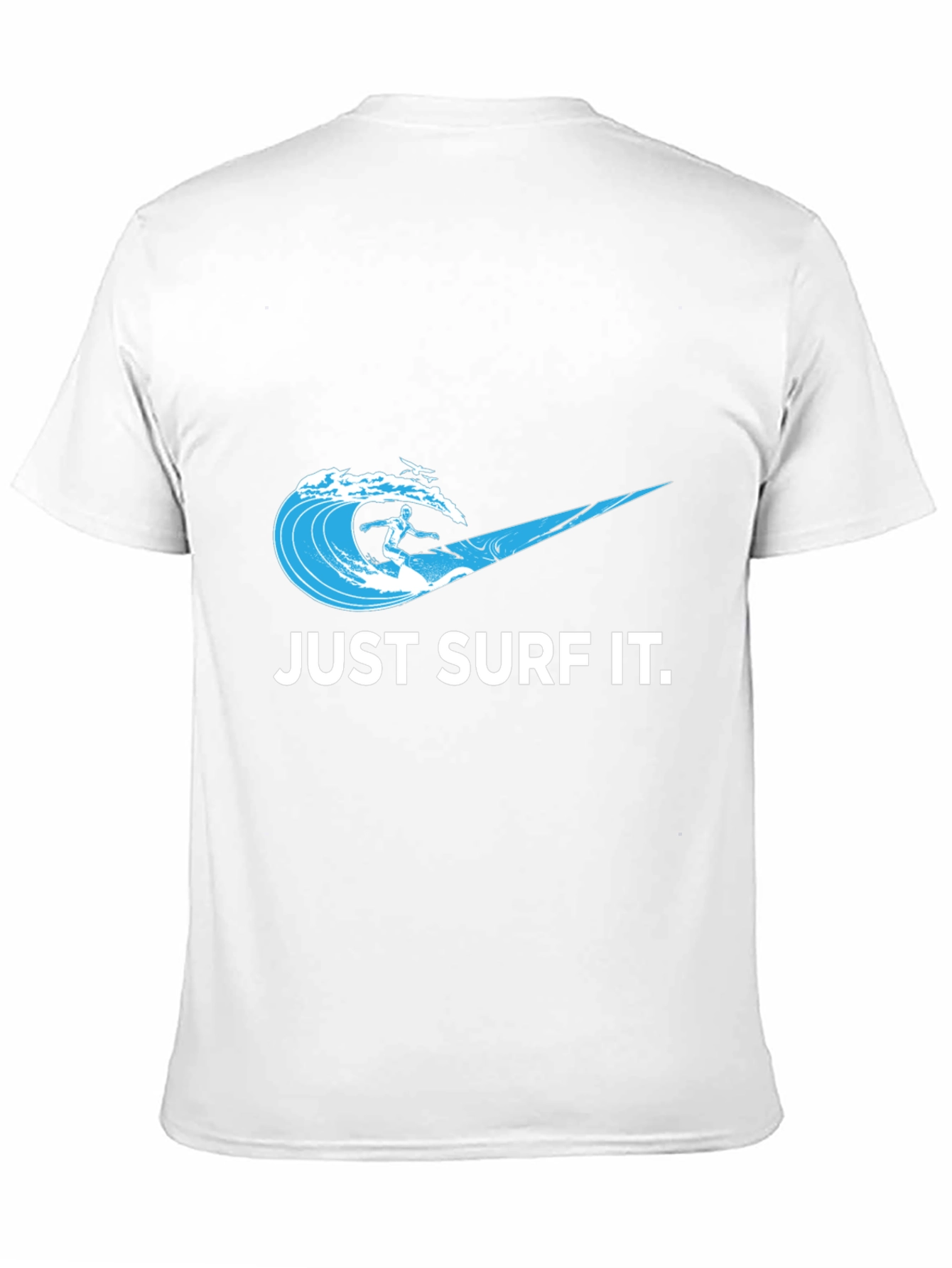 Just Surf It Tee - Black Graphic T-Shirt