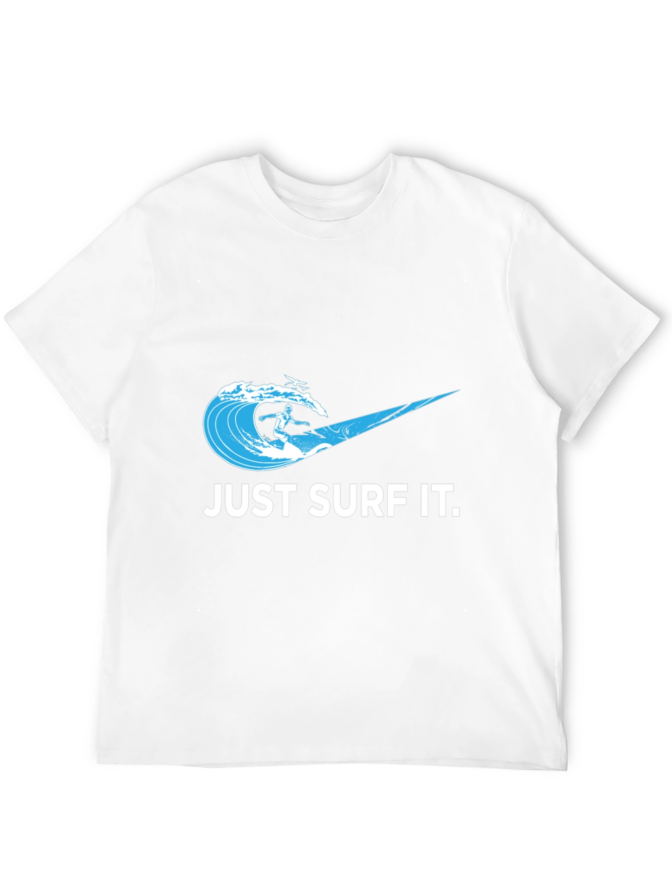 Just Surf It Tee - Black Graphic T-Shirt