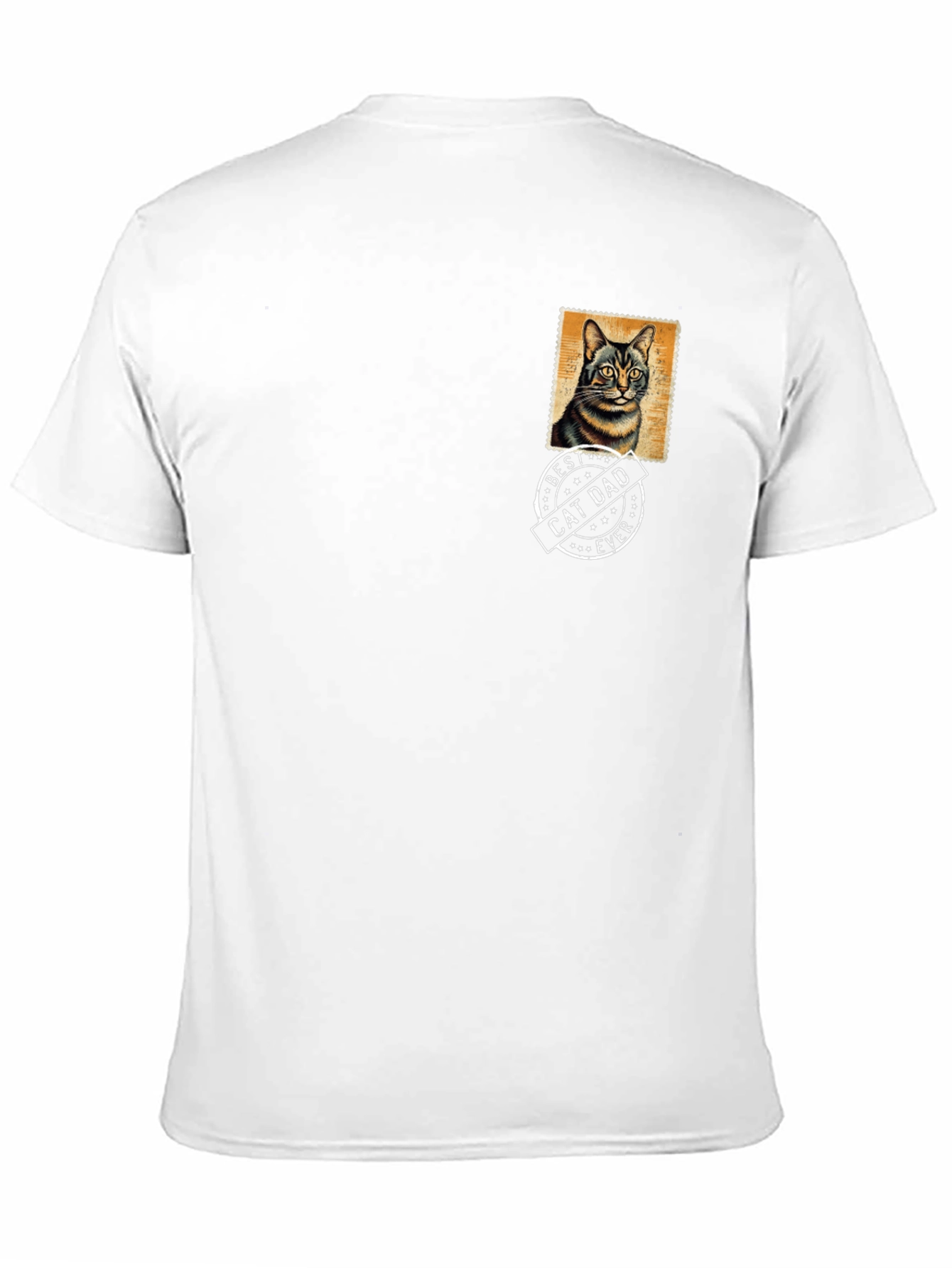 Best Cat Dad Ever Graphic Tee - Black