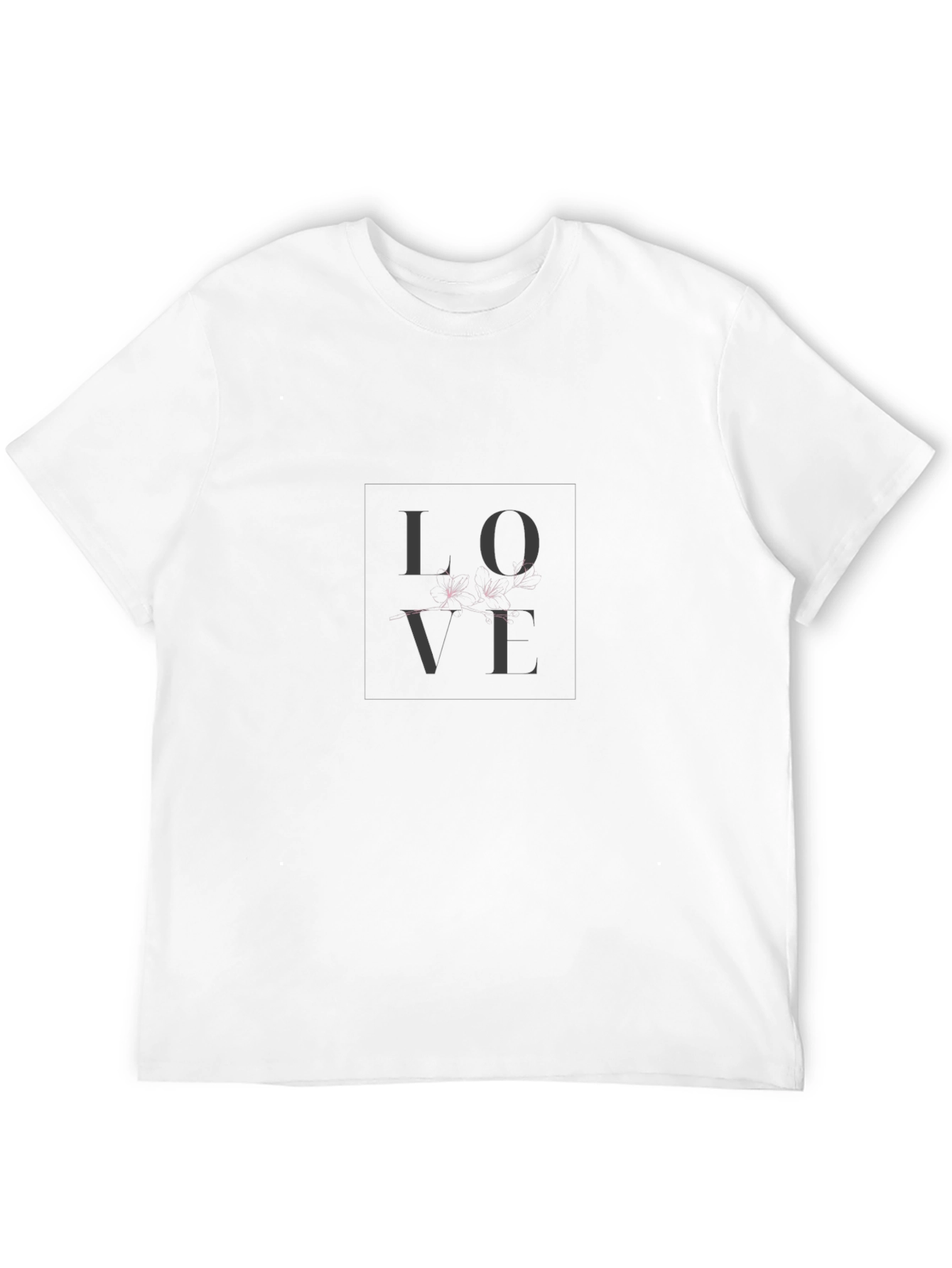 Love Print Black T-Shirt