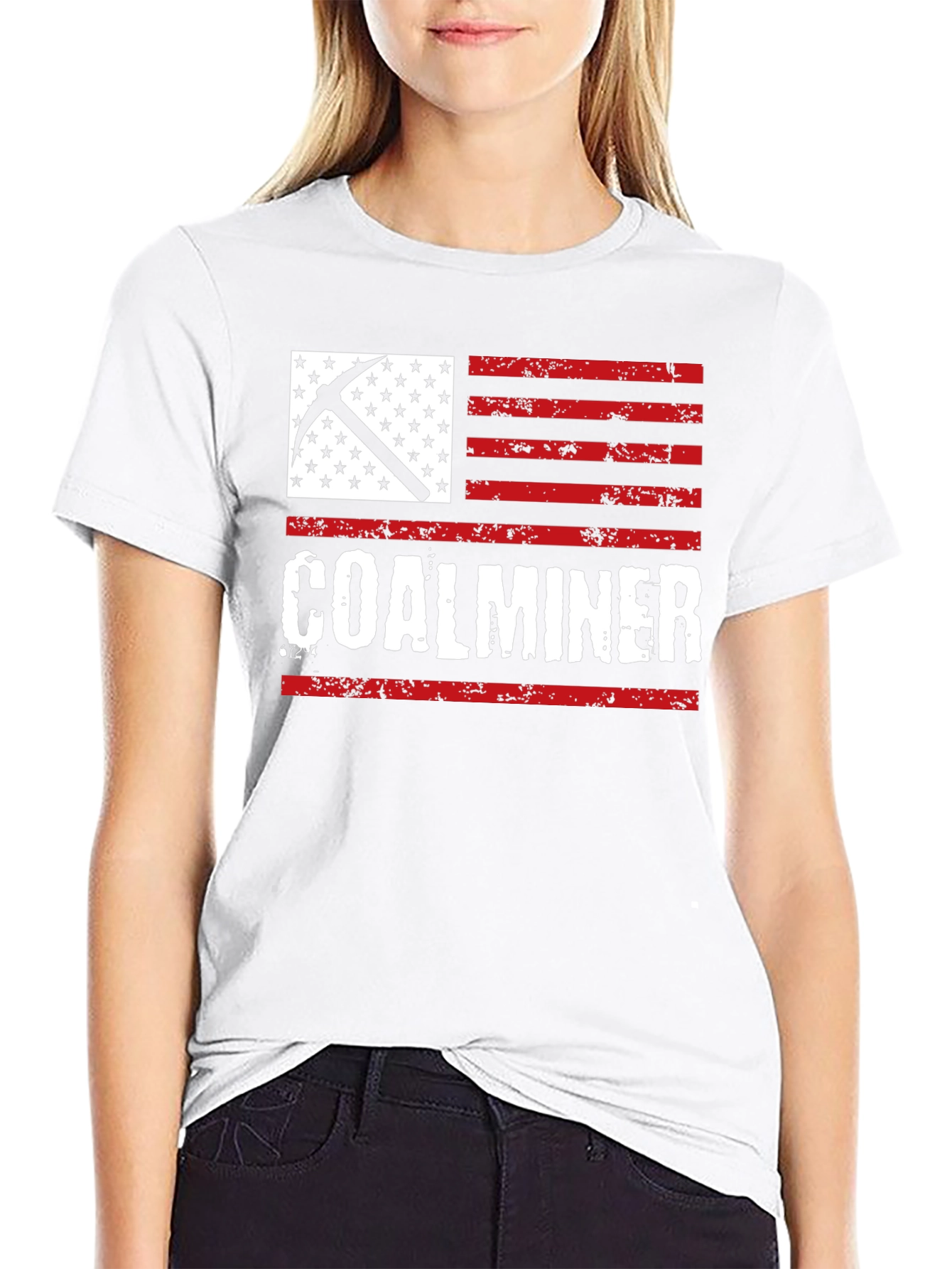 Coal Miner American Flag T-Shirt