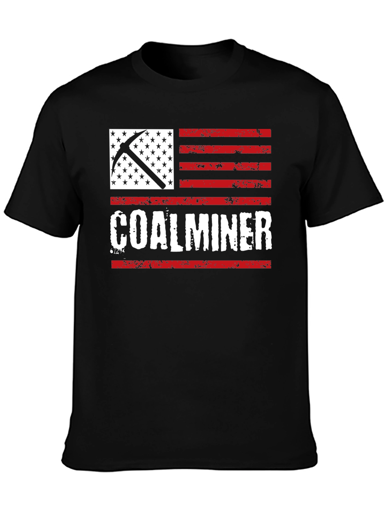 Coal Miner American Flag T-Shirt