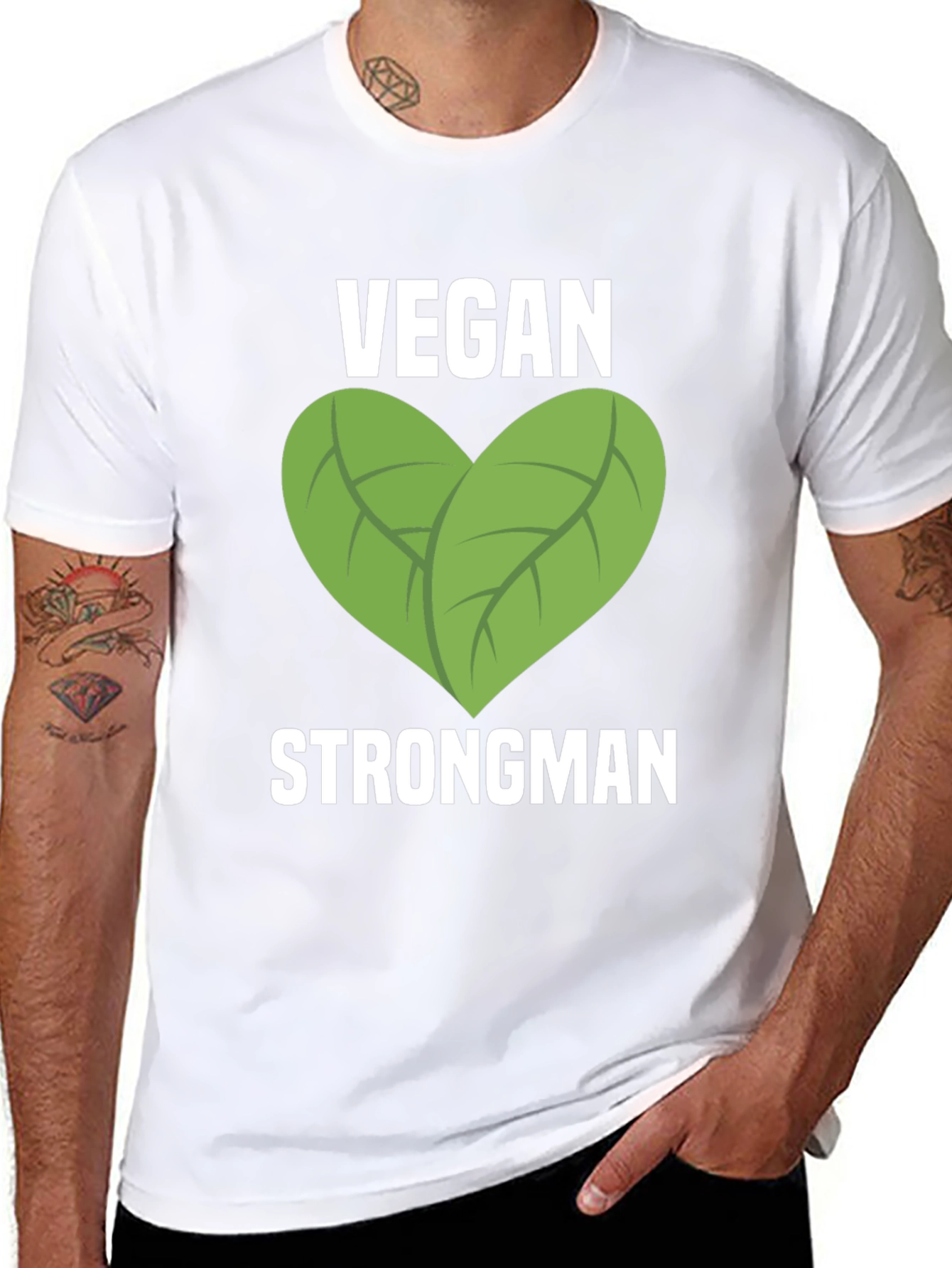 Vegan Strongman Graphic T-Shirt