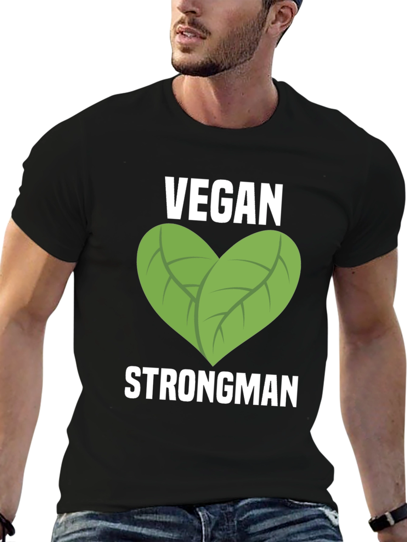 Vegan Strongman Graphic T-Shirt