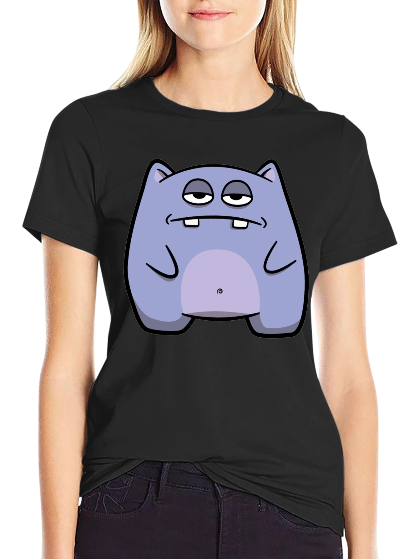 Funny Cartoon Monster Graphic T-Shirt
