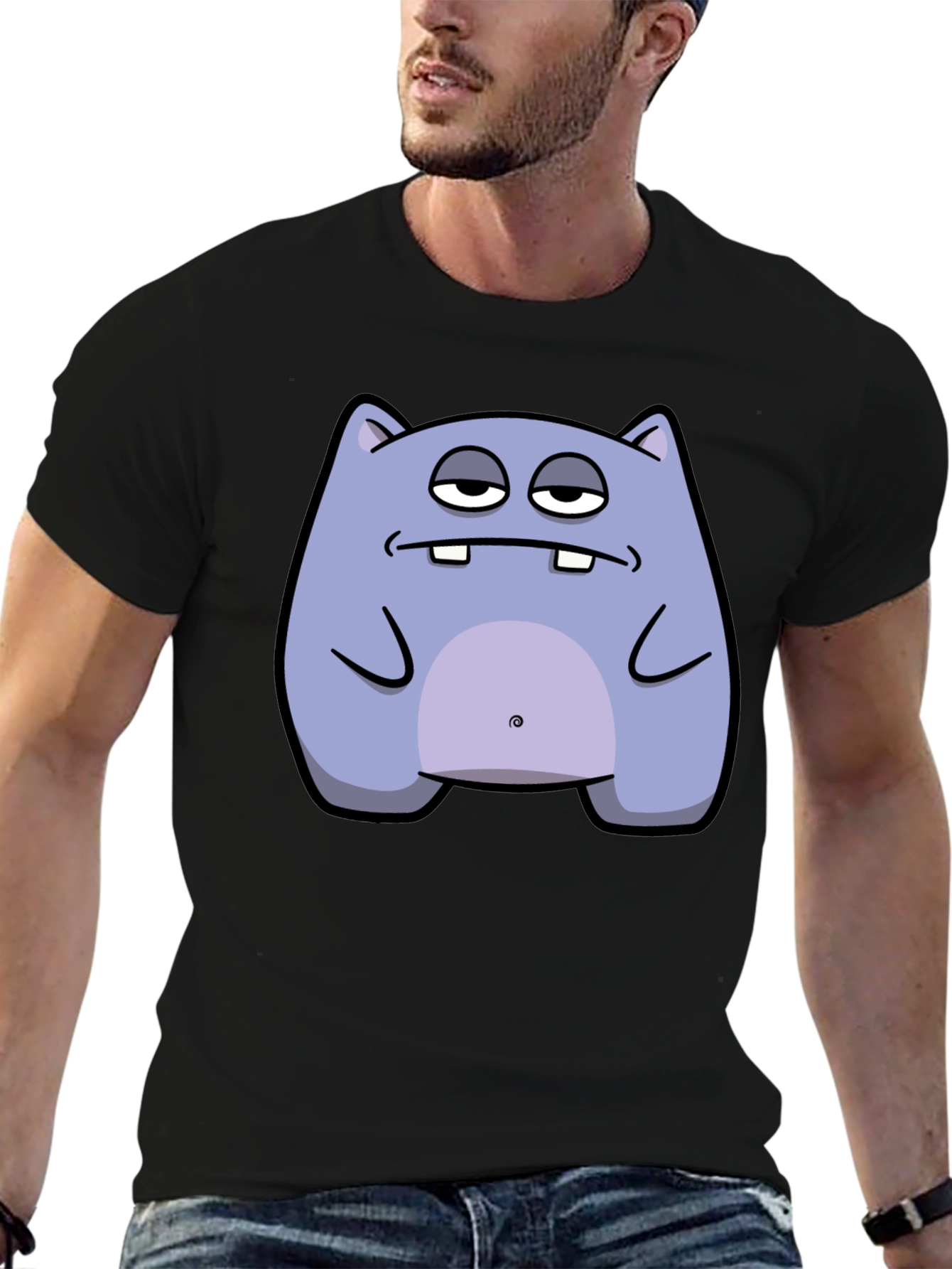 Funny Cartoon Monster Graphic T-Shirt
