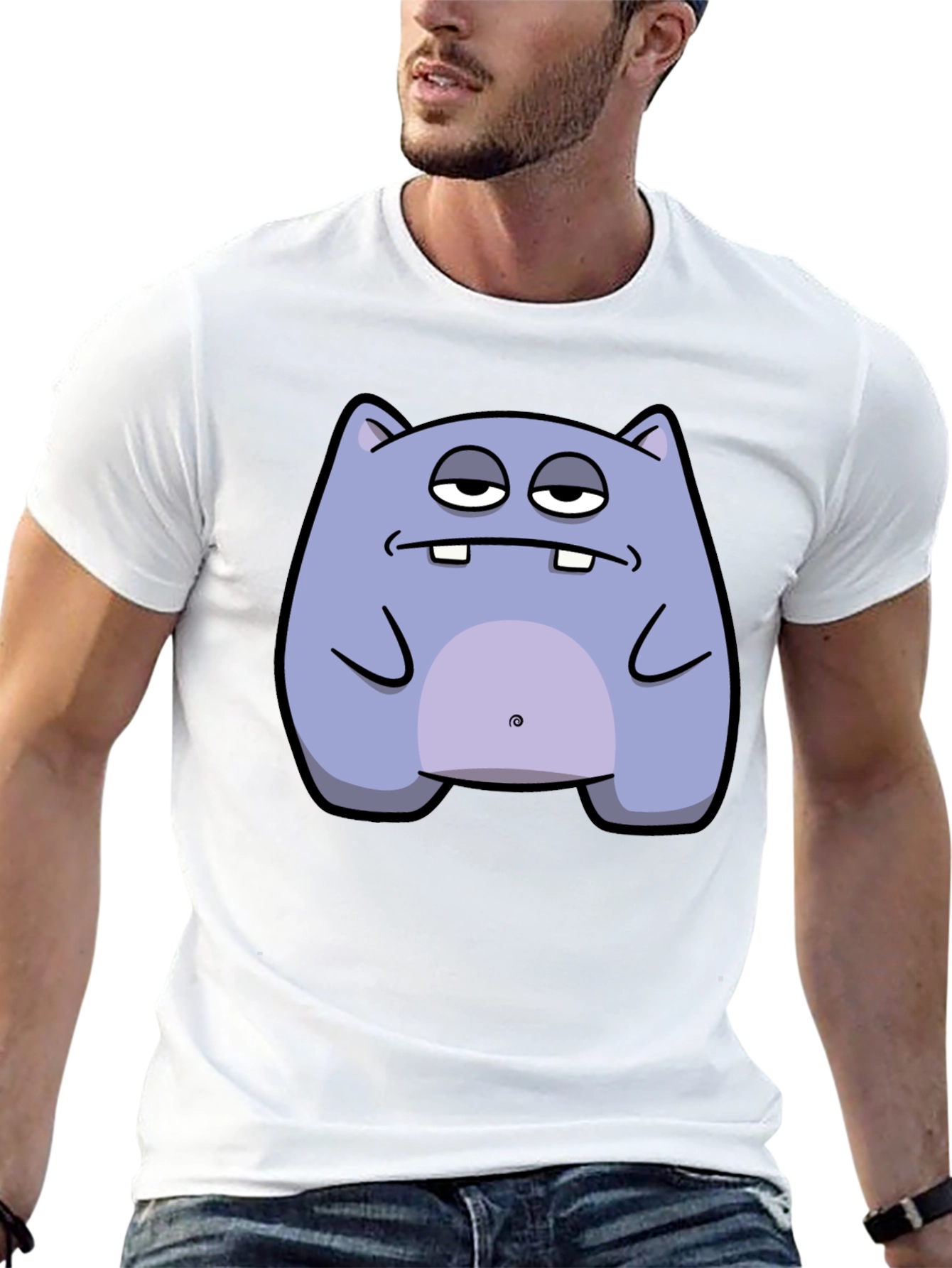 Funny Cartoon Monster Graphic T-Shirt