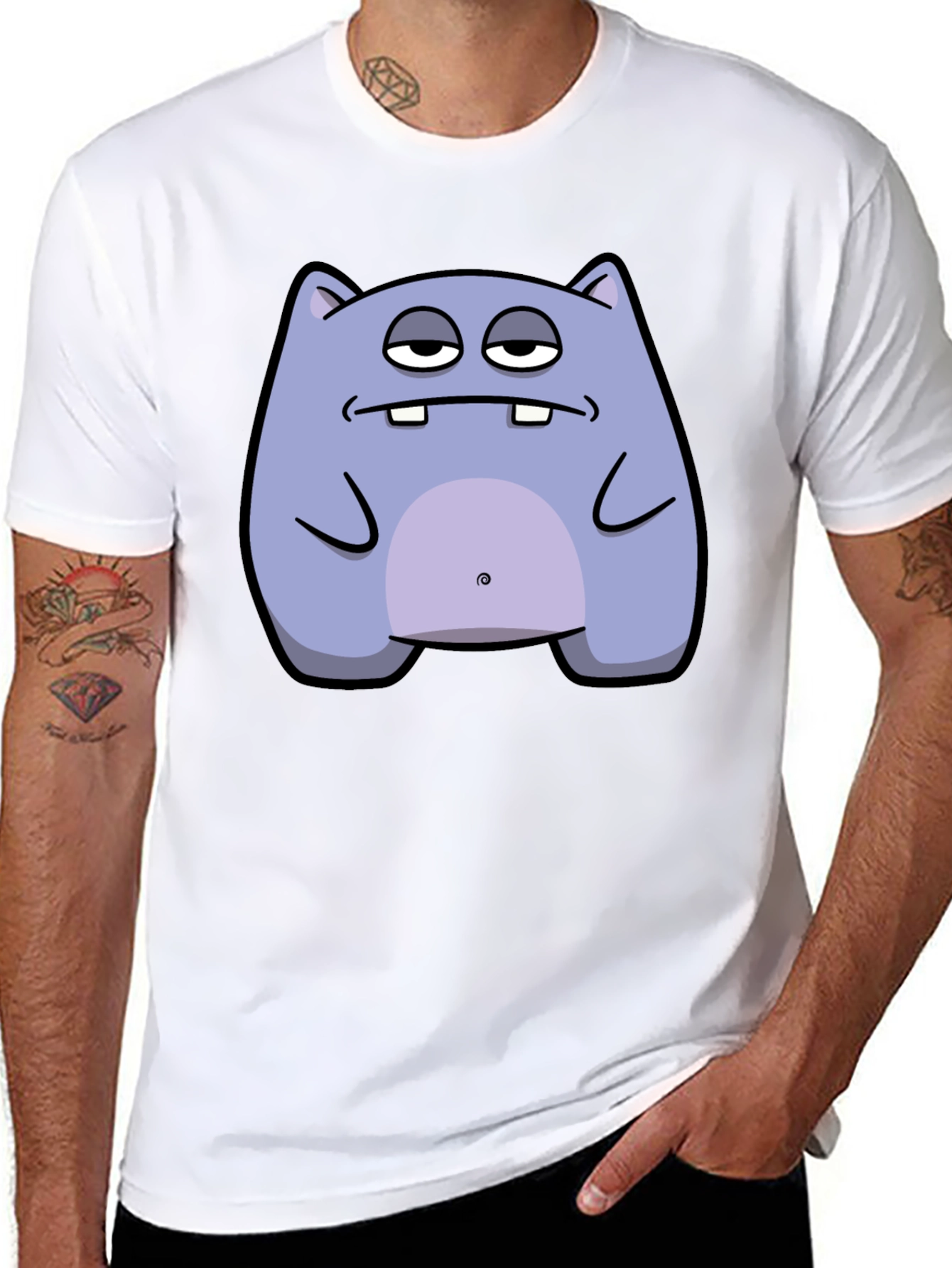 Funny Cartoon Monster Graphic T-Shirt