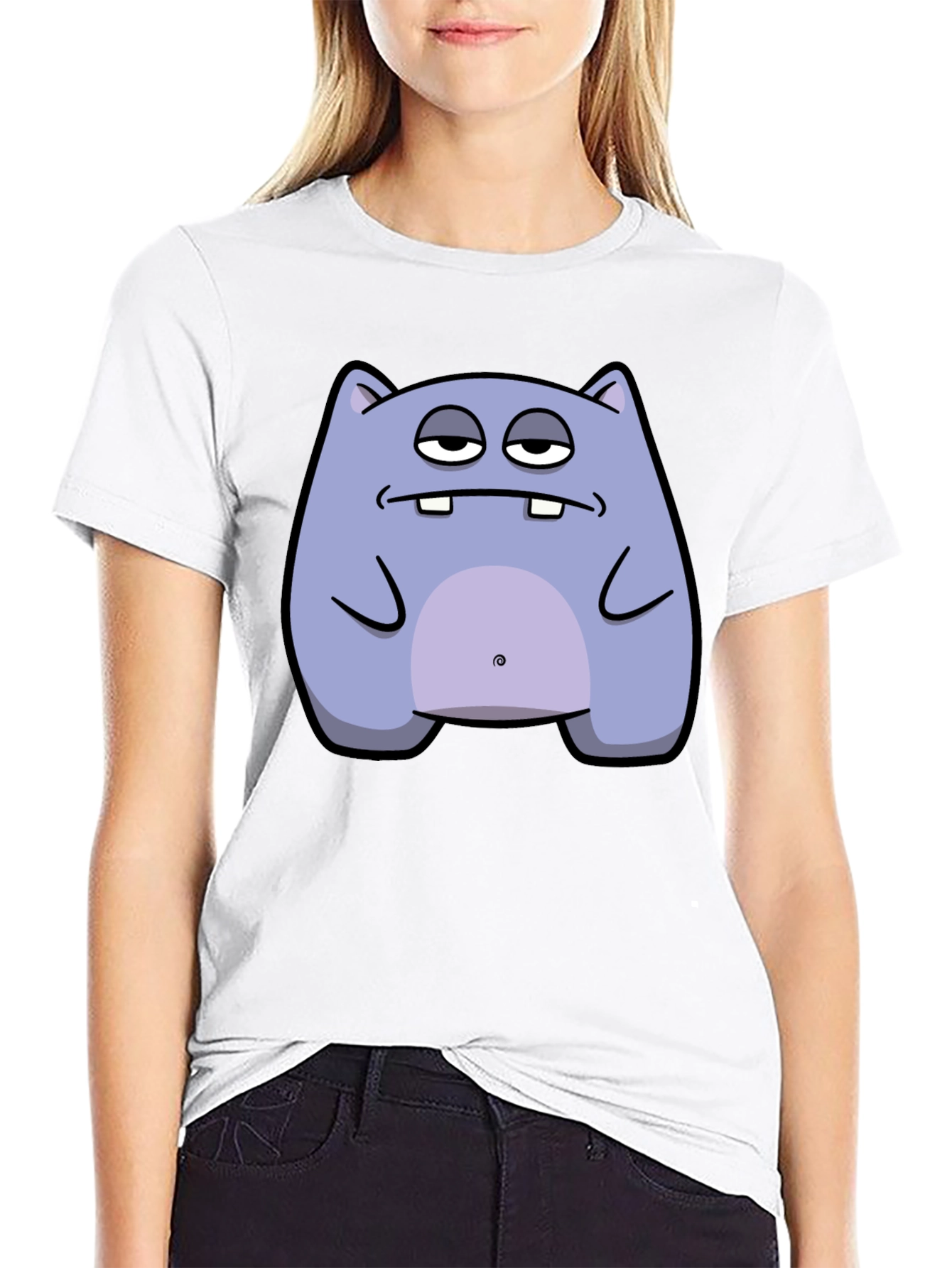 Funny Cartoon Monster Graphic T-Shirt