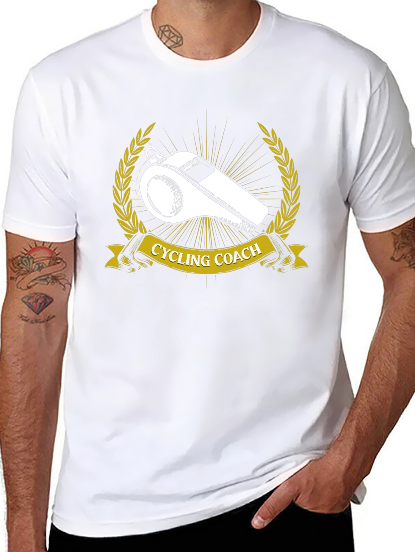 Cycling Coach Whistle Graphic T-Shirt
