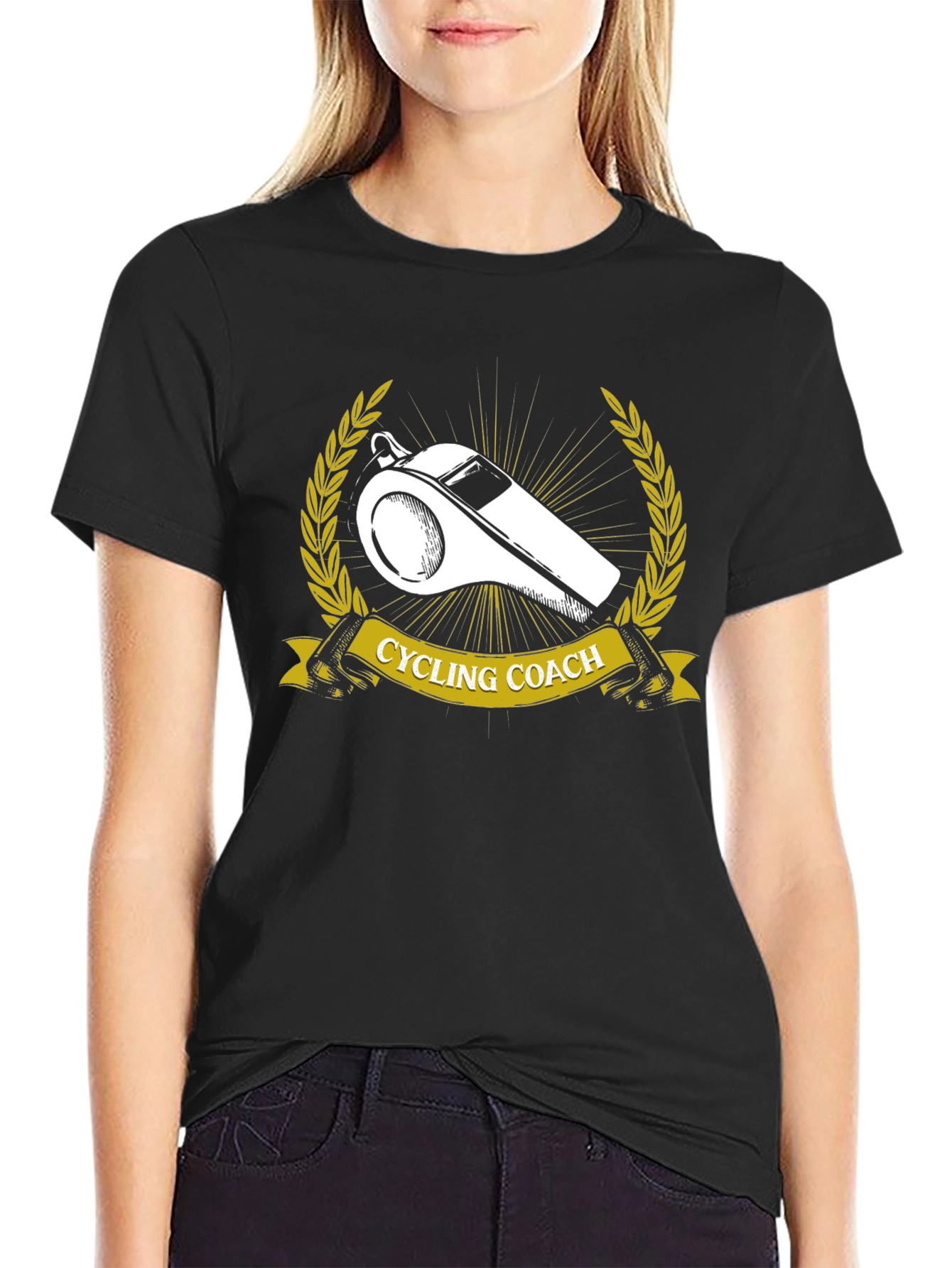 Cycling Coach Whistle Graphic T-Shirt