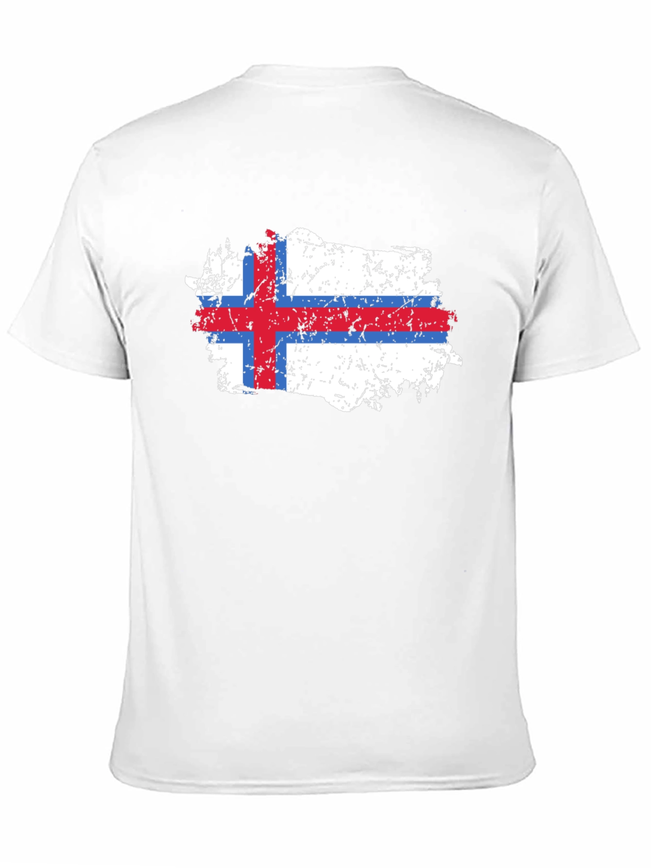 Faroe Islands Flag Distressed T-Shirt