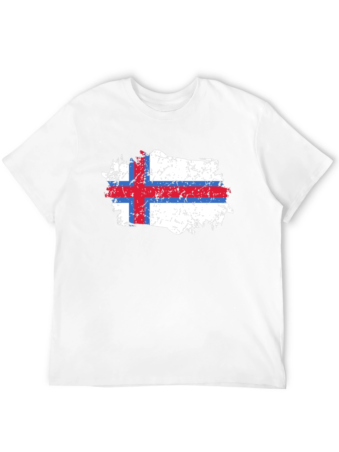 Faroe Islands Flag Distressed T-Shirt