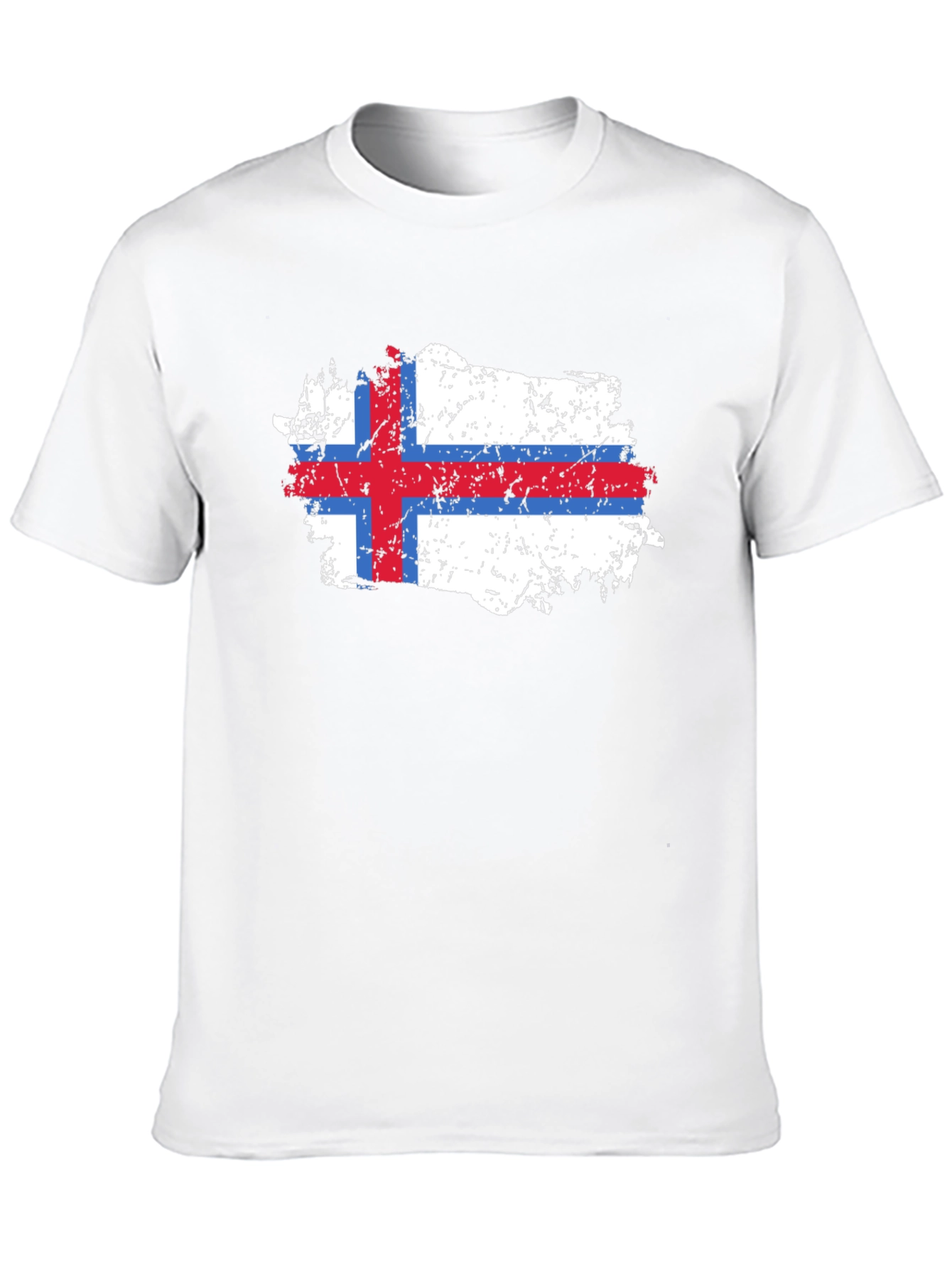 Faroe Islands Flag Distressed T-Shirt