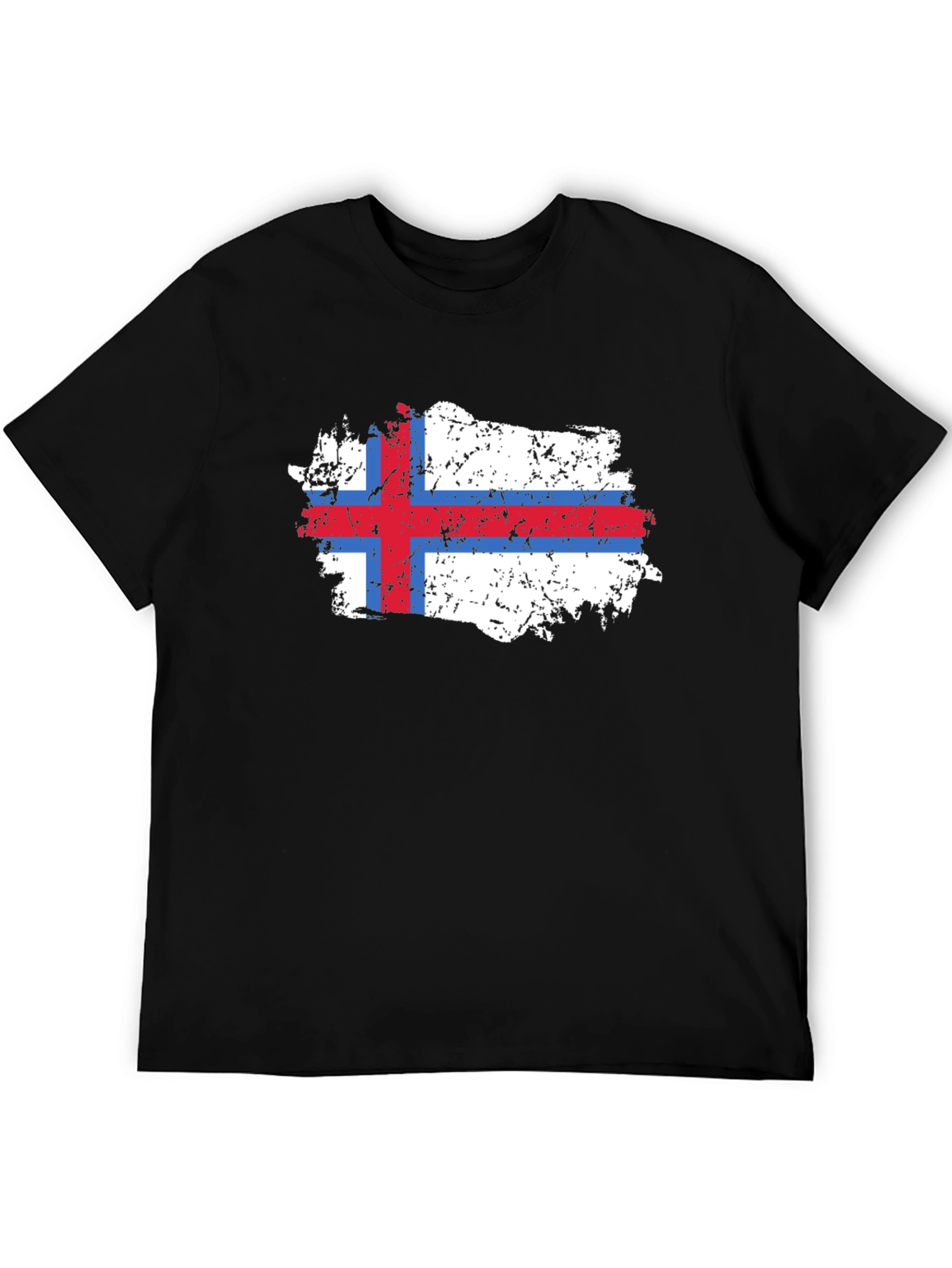 Faroe Islands Flag Distressed T-Shirt