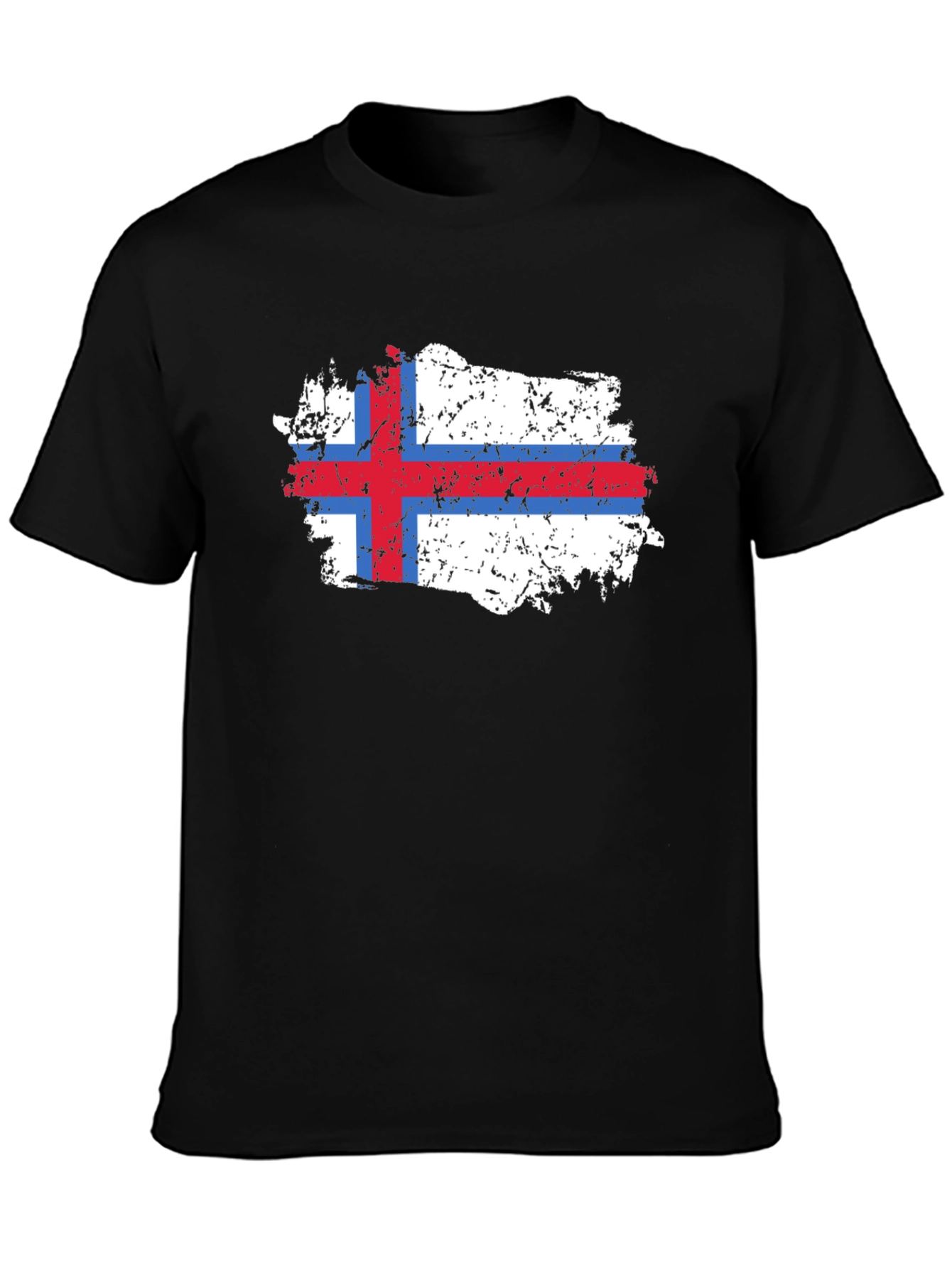 Faroe Islands Flag Distressed T-Shirt