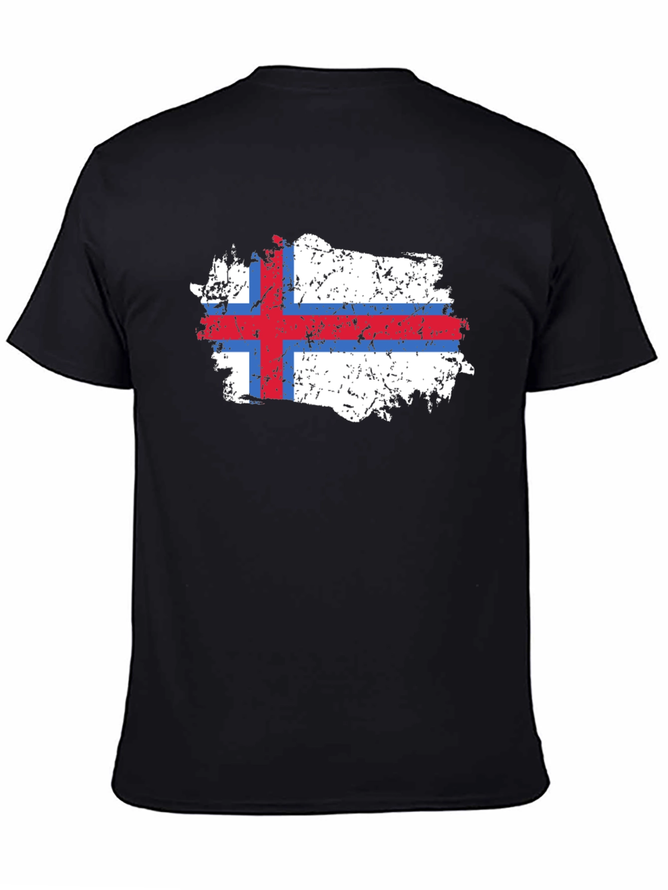 Faroe Islands Flag Distressed T-Shirt