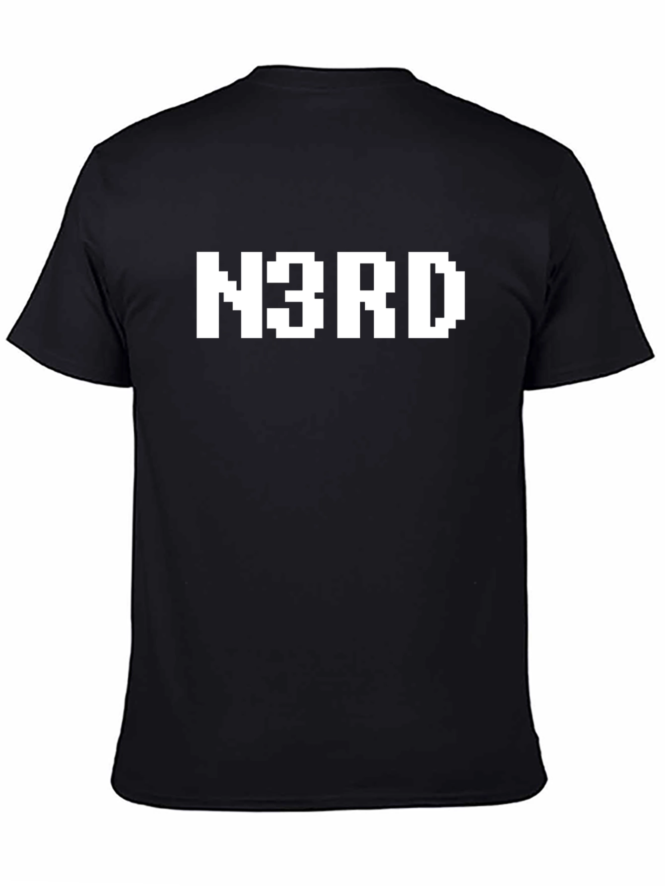 N3RD Pixel Graphic T-Shirt - Black Cotton Blend